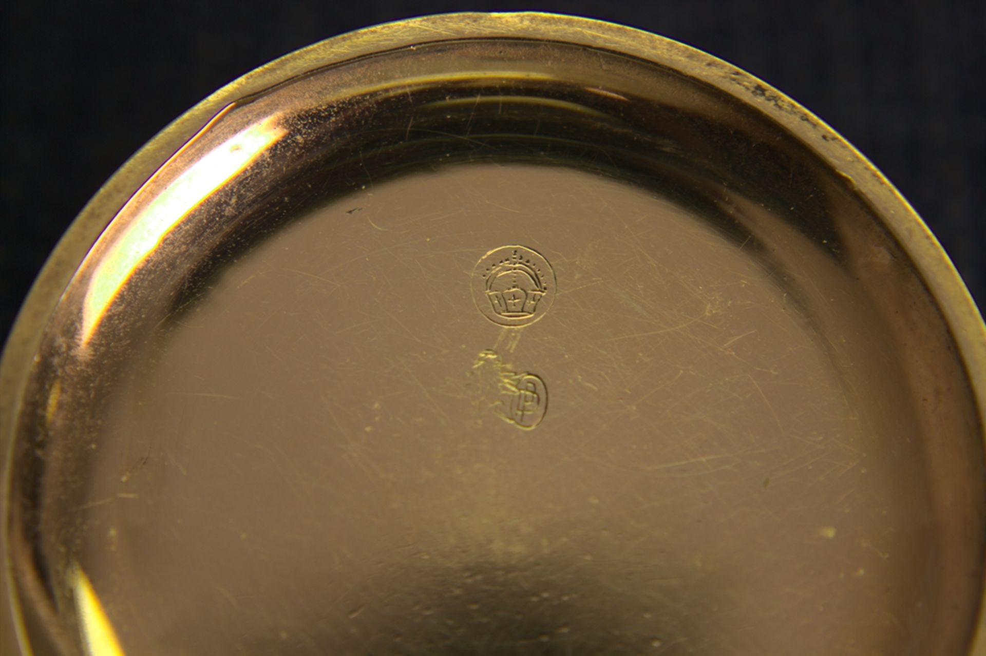 SAVONETTE Herrentaschenuhr um 1910/20, 585er Gelbgoldgehäuse, 2 Deckel Gold, Staubdeckel Metall, - Image 8 of 12