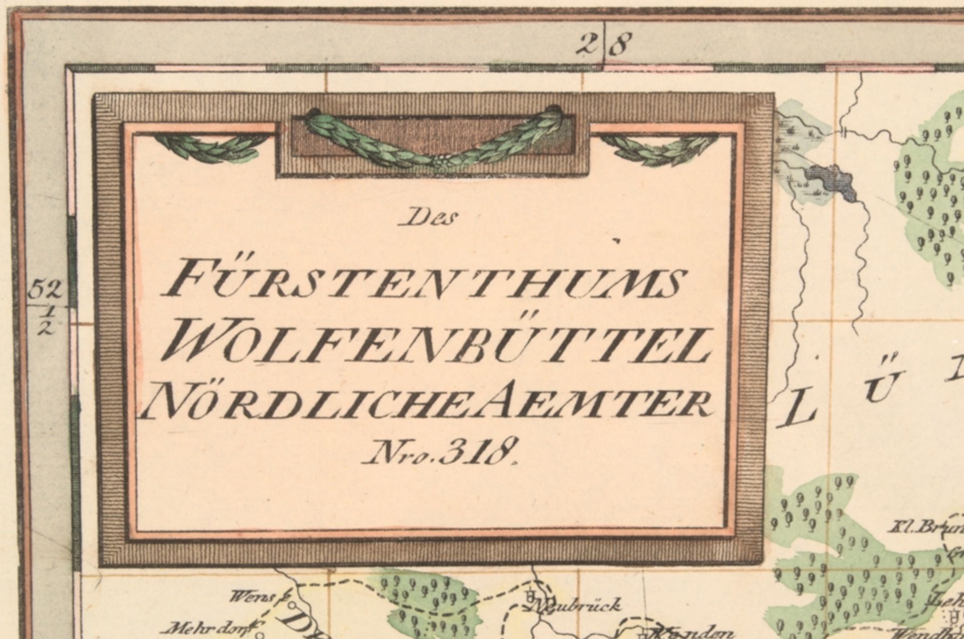 "Des Fürstenthums Wolfenbüttel nördliche und südliche Aemter", zwei teilkolorierte Kupferstiche - Image 3 of 8