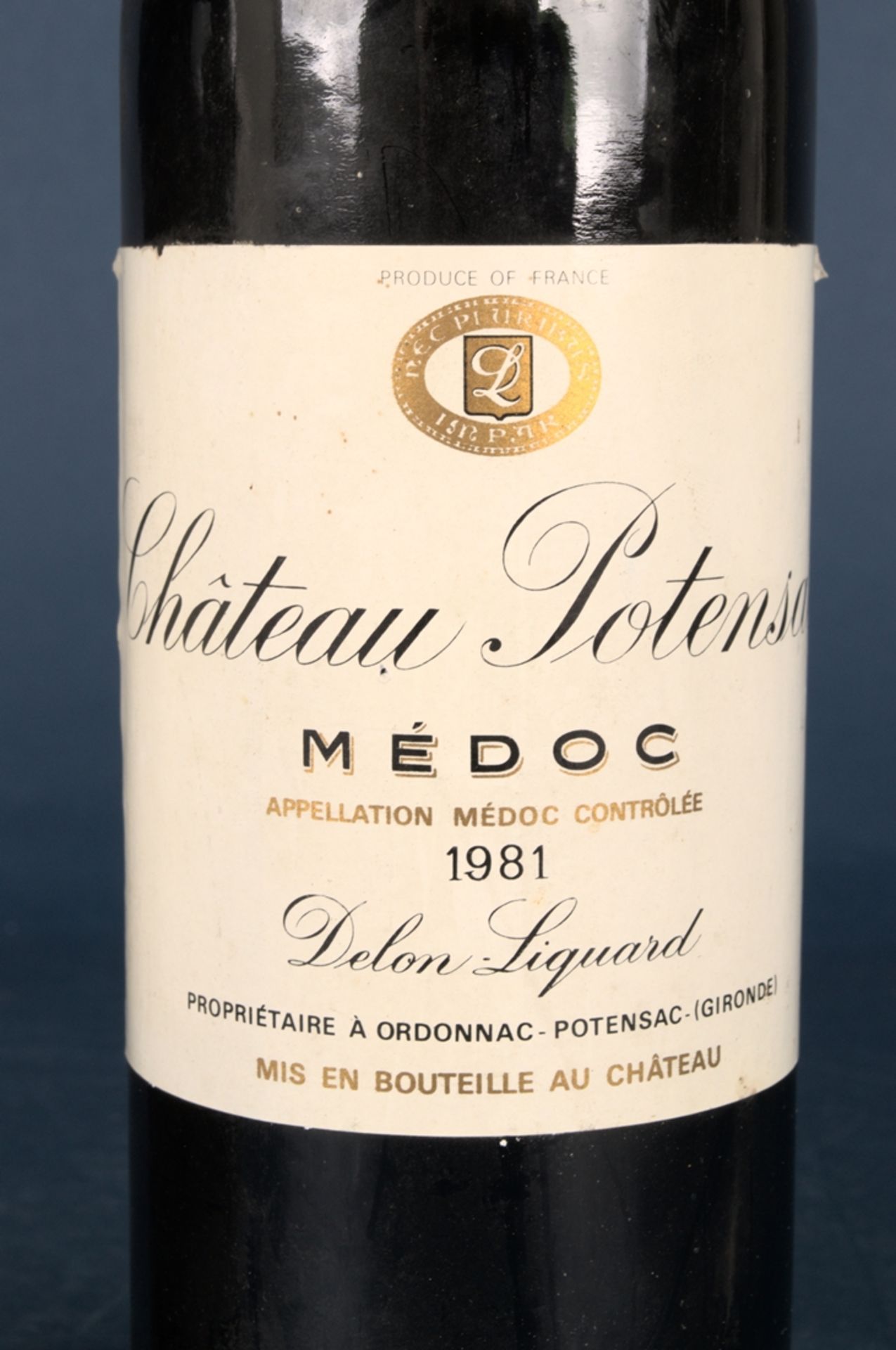 2 Flaschen Rotwein 1981er "Chateau Potensae", Medoc, Delon Liguard. 0,75 l Flaschen, ungeöffnet. - Image 5 of 8