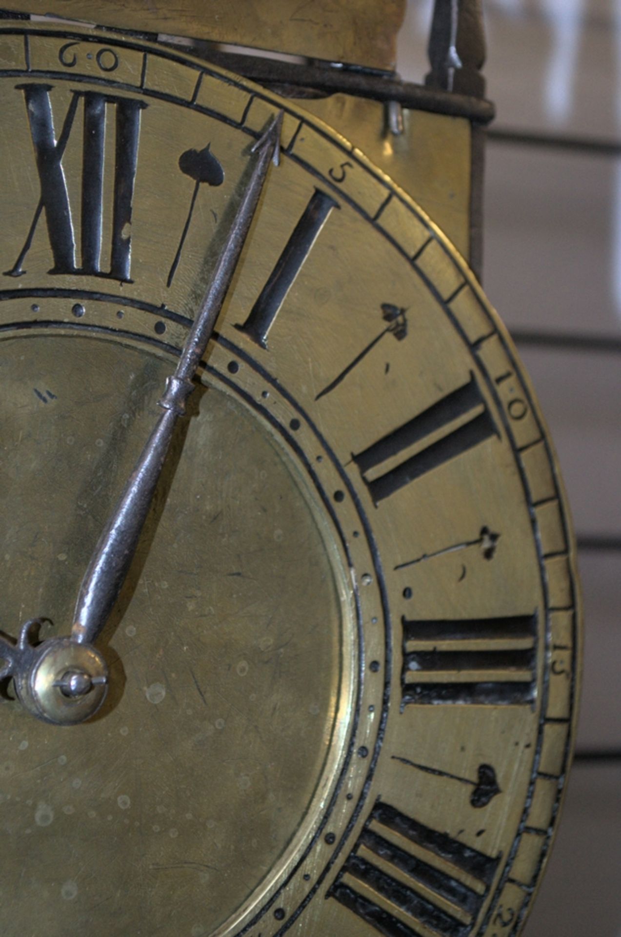 Antike englische LANTERN Clock des 19. Jhdts. Schweres geschmiedetes, von den Seiten einsehbares - Image 7 of 8