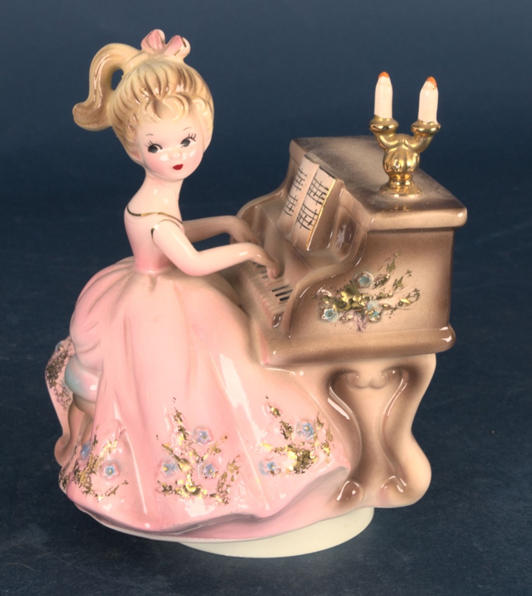 2teiliges Konvolut versch. Spieluhren, bestehend aus "junge Dame am Klavier" (Höhe ca. 15 cm, - Image 2 of 9