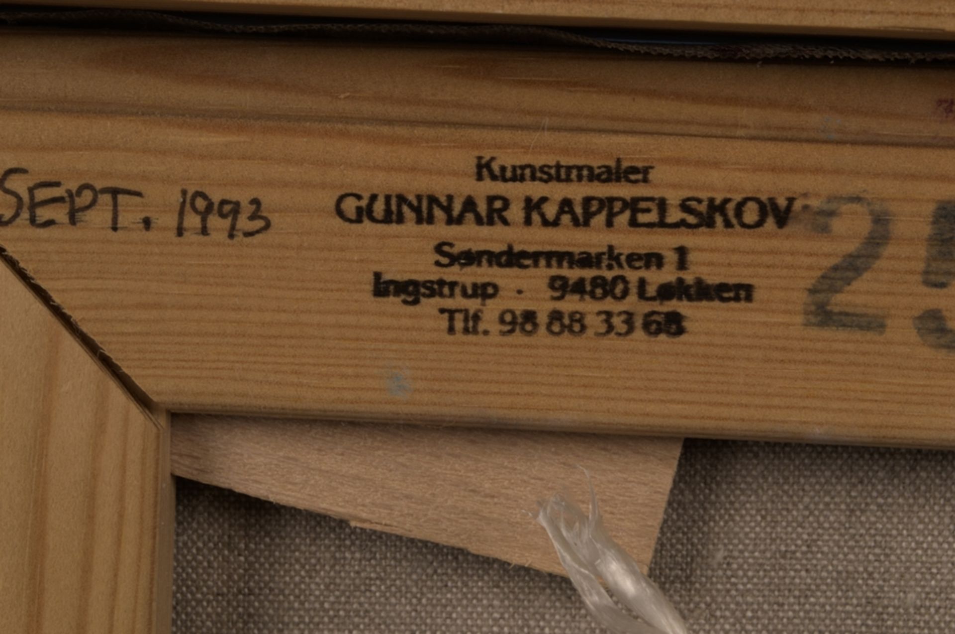 Gunnar KAPPELSKOV, dänischer Kunstmaler. 2 Farbkompositionen; Originaltitel: "OPUUGNING" Var 8 und 9 - Image 9 of 9