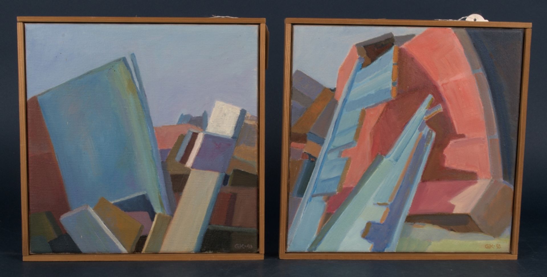 Gunnar KAPPELSKOV, dänischer Kunstmaler. 2 Farbkompositionen; Originaltitel: "OPUUGNING" Var 8 und 9 - Image 4 of 9