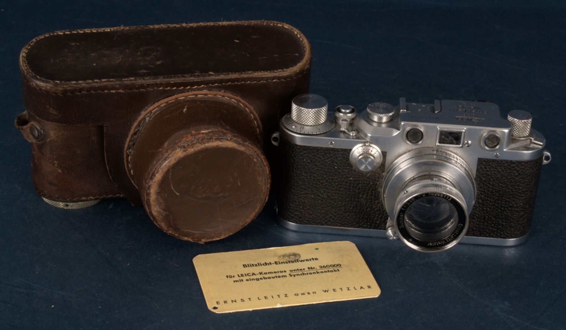LEICA III C Photoapparat/ Photokamera mit Summar 1= 5 cm - 1:2 Objektiv von Ernst Leitz Wetzlar, No.