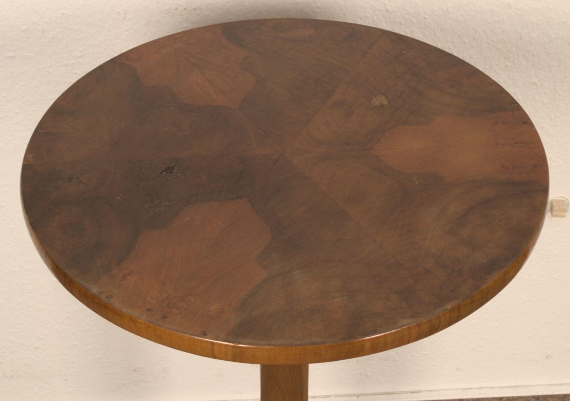 Rundes Lampentischchen, Biedermeier-Stil 19./20. Jhd., Höhe ca. 75 cm, Durchmesser ca. 42 cm. - Bild 5 aus 5