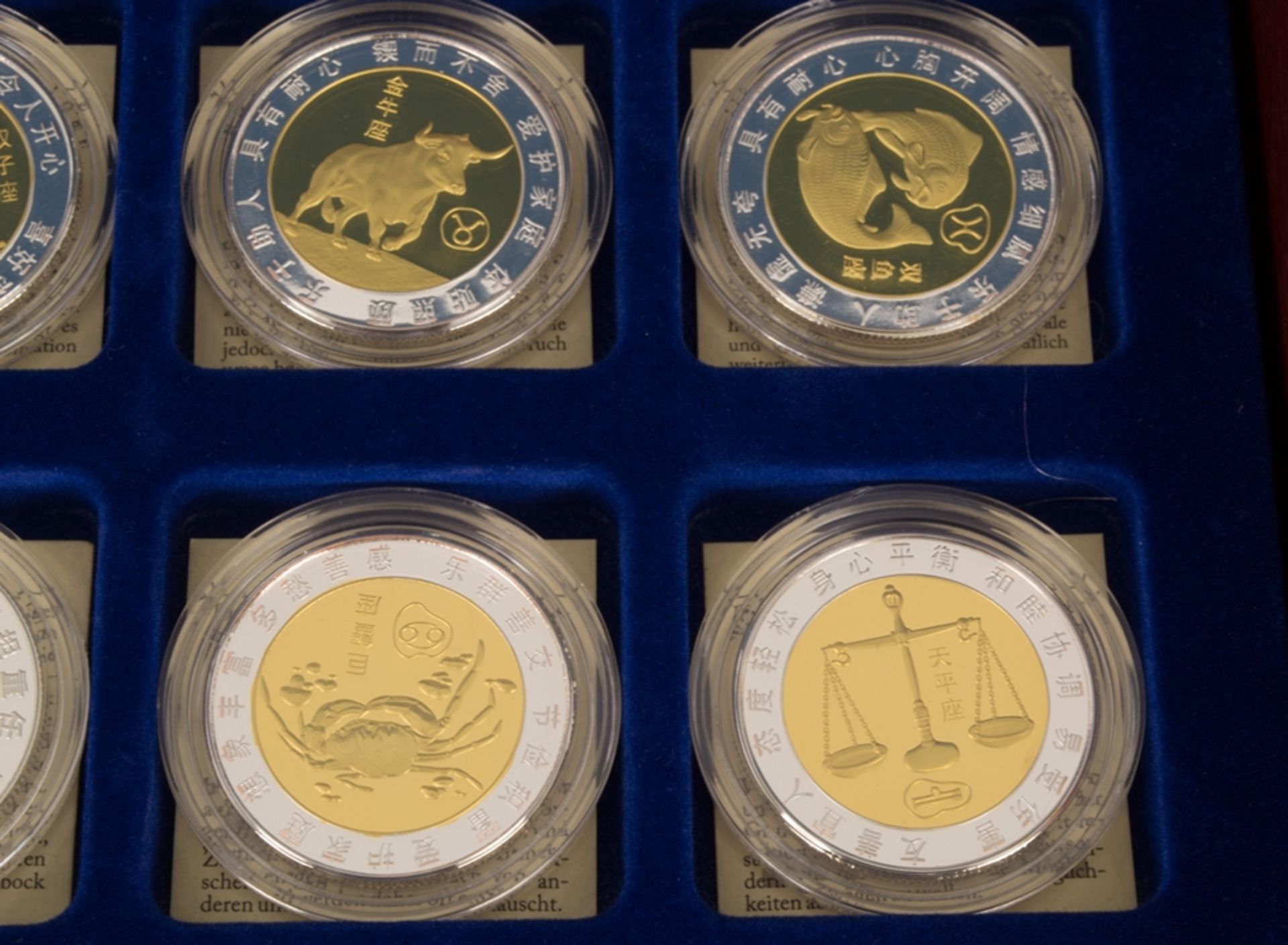 12 Medaillen/Gedenkprägungen der 12 europäischen Sternzeichen, geprägt von "China Coins Limited", in - Image 3 of 6