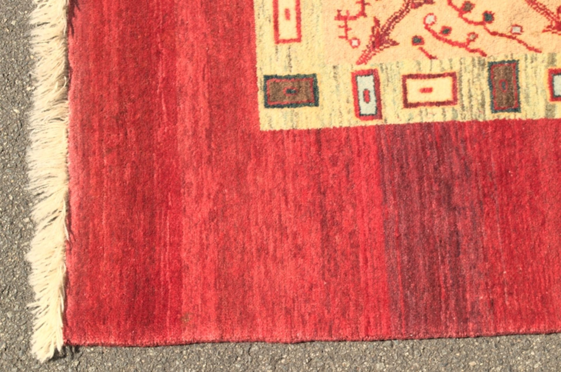 Moderner Gabbeh - Teppich, Wolle. ca. 188 x 270 cm. Guter gebrauchter, ungereinigter Erhalt. 20./ - Bild 3 aus 9