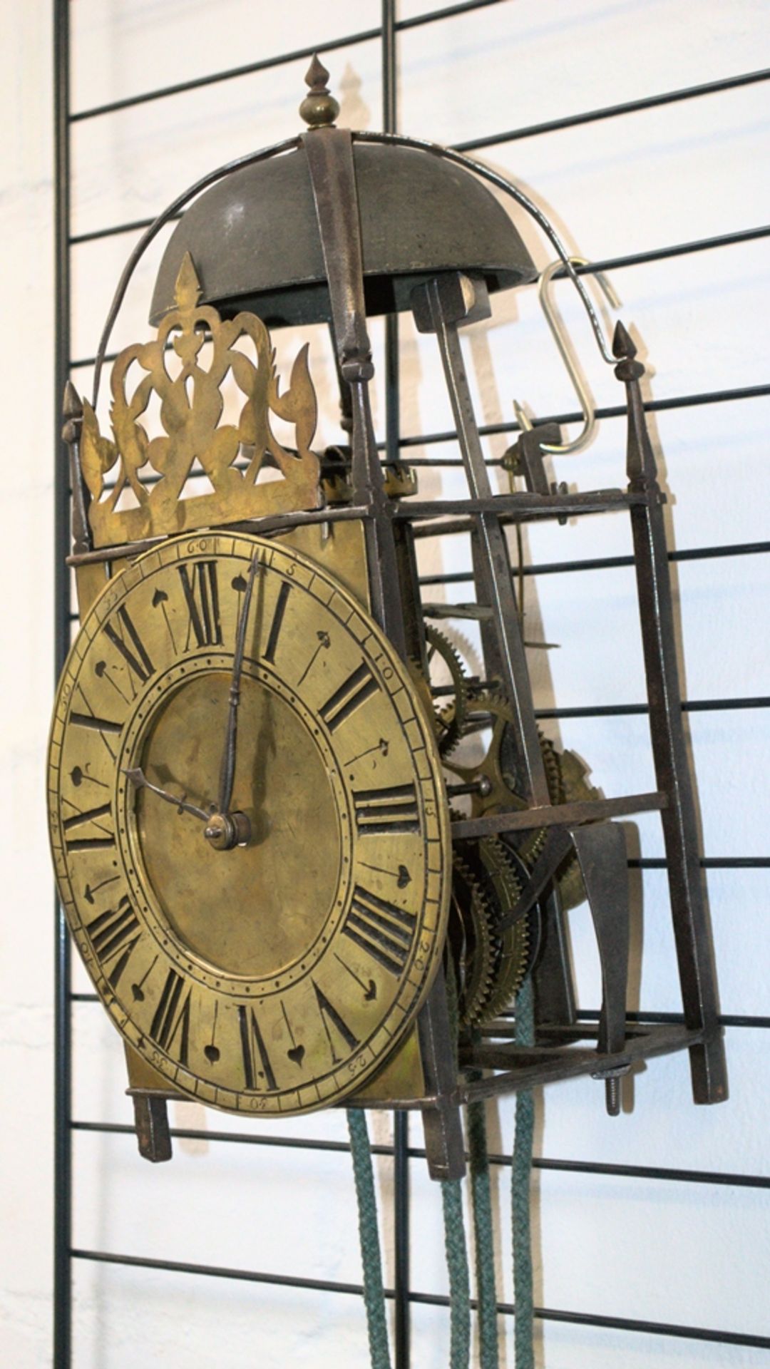 Antike englische LANTERN Clock des 19. Jhdts. Schweres geschmiedetes, von den Seiten einsehbares - Bild 2 aus 8