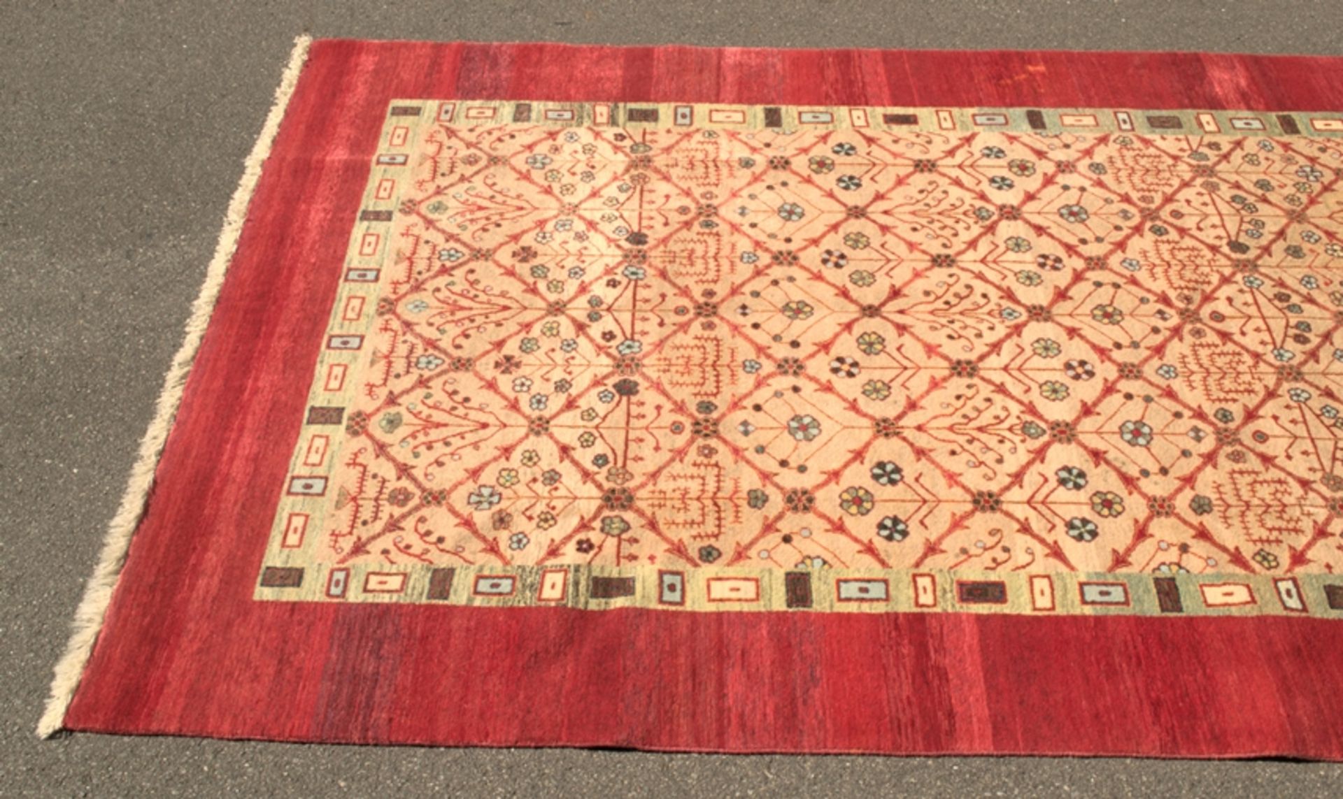 Moderner Gabbeh - Teppich, Wolle. ca. 188 x 270 cm. Guter gebrauchter, ungereinigter Erhalt. 20./ - Bild 7 aus 9