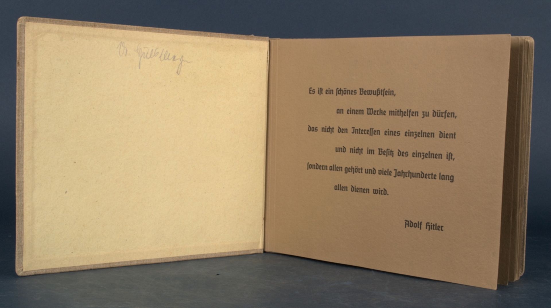 "STEDINGSEHRE" - Album von 1937 mit zahlreichen Abbildungen und erläuterndem Text, Einleitungstext - Image 3 of 8