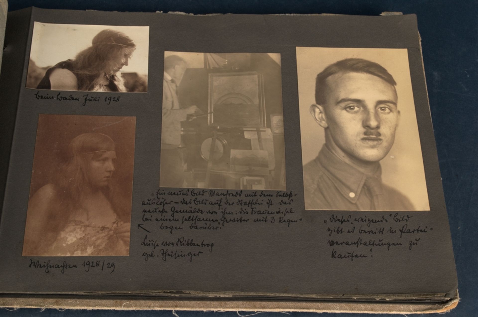 Antikes Photoalbum einer Verwandten des Manfred von Ribbentrop! Über 150 s/w Fotos, wenige - Bild 5 aus 7