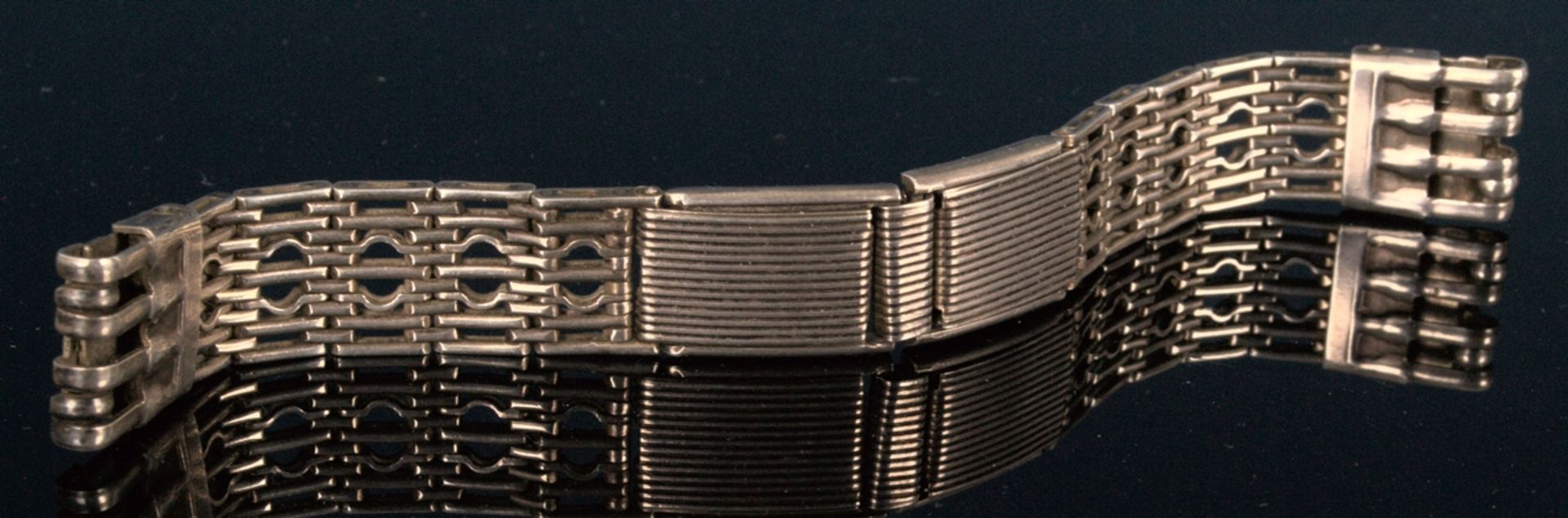 Russisches Armband für eine Herrenarmbanduhr, mehrgliedriges, teilweise durchbrochen gearbeitetes - Image 2 of 11