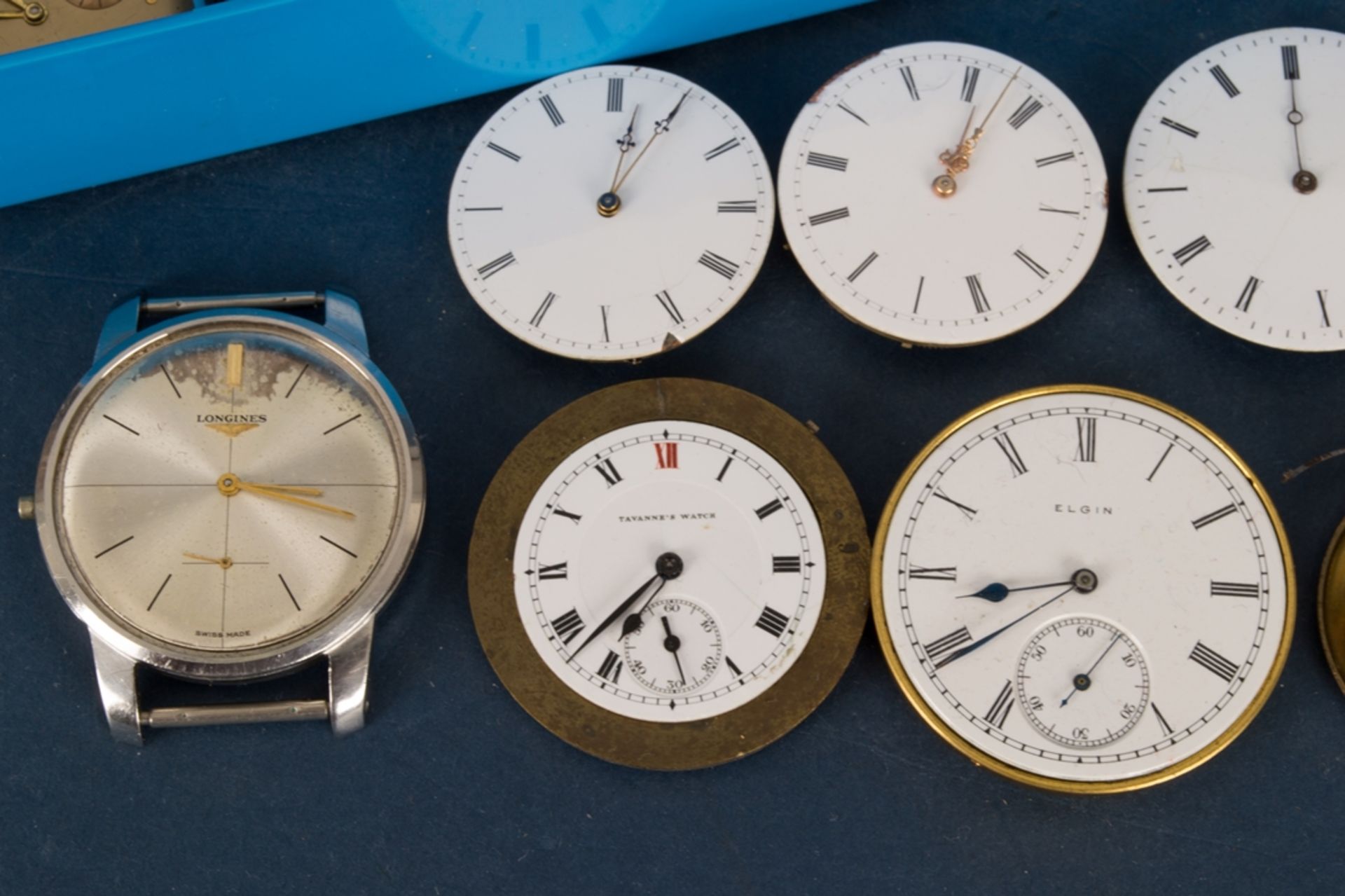 Kleine Sammlung versch. Armband- & Taschenuhren-Werke, Uhrengehäuse, Ziffernblätter und weiterer - Bild 3 aus 7