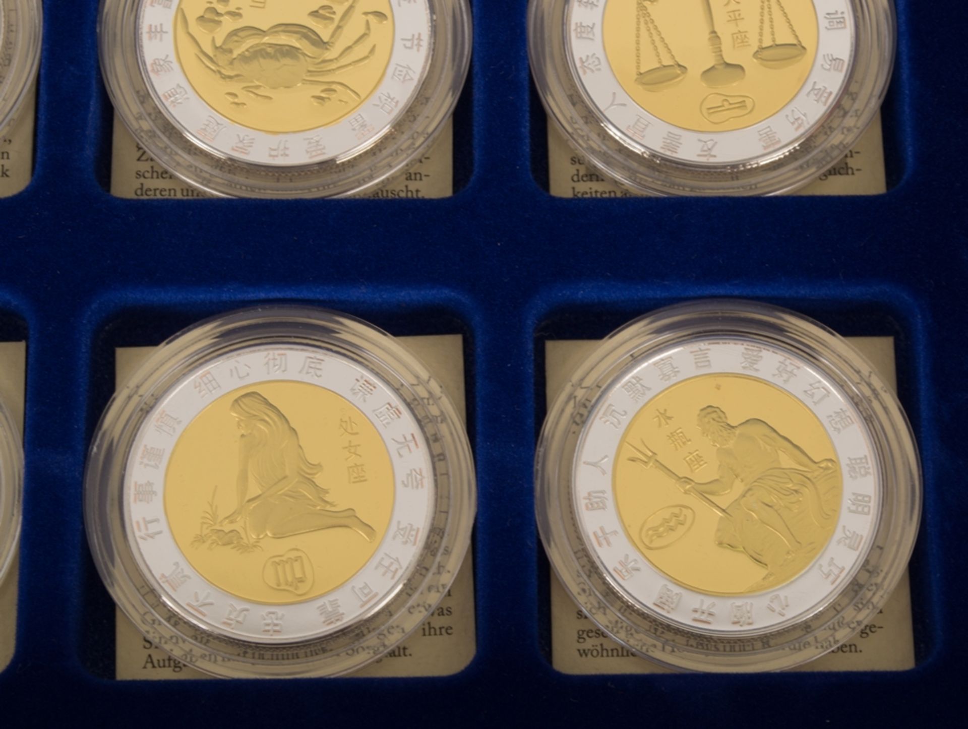 12 Medaillen/Gedenkprägungen der 12 europäischen Sternzeichen, geprägt von "China Coins Limited", in - Image 6 of 6