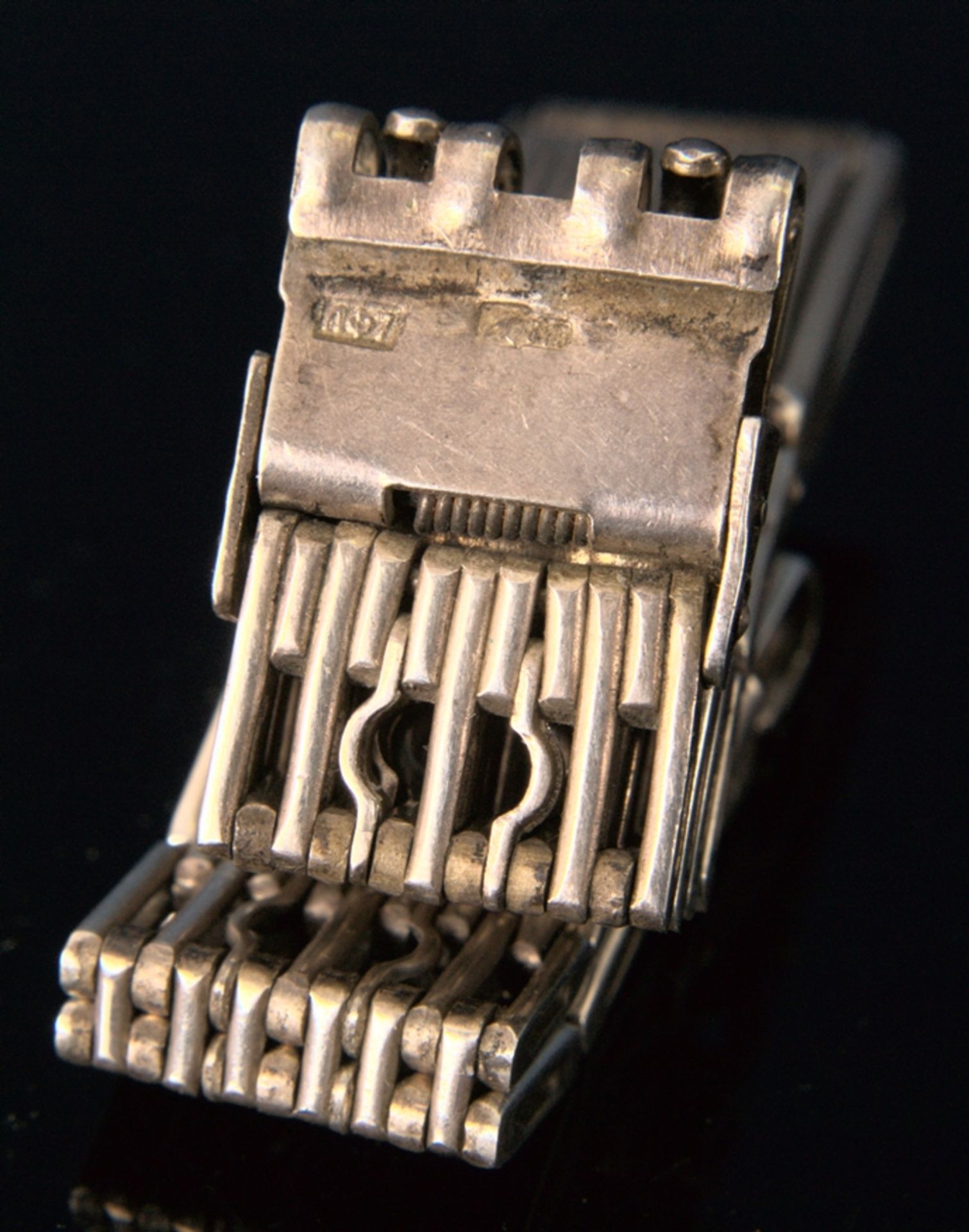 Russisches Armband für eine Herrenarmbanduhr, mehrgliedriges, teilweise durchbrochen gearbeitetes - Image 9 of 11