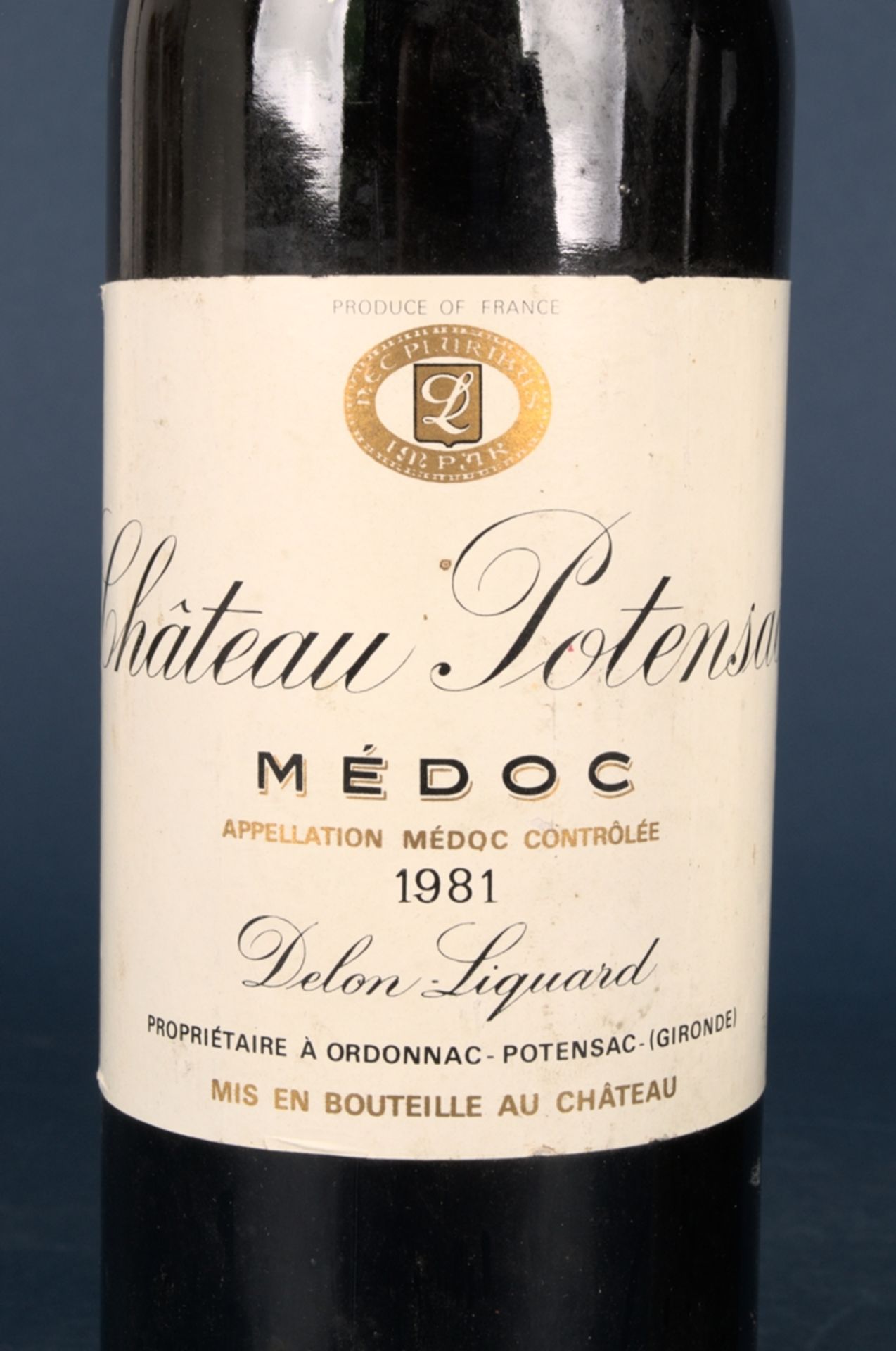 2 Flaschen Rotwein 1981er "Chateau Potensae", Medoc, Delon Liguard. 0,75 l Flaschen, ungeöffnet. - Image 3 of 8