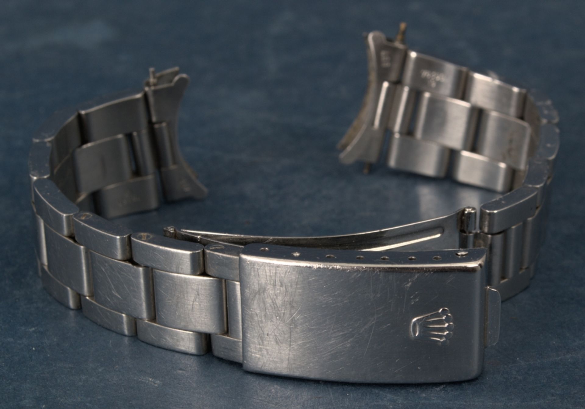 Rolex-Gliederarmband mit Faltschließe der wohl 1960er/70er Jahre, Stahl. Max. Gesamtlänge inkl. - Bild 11 aus 12