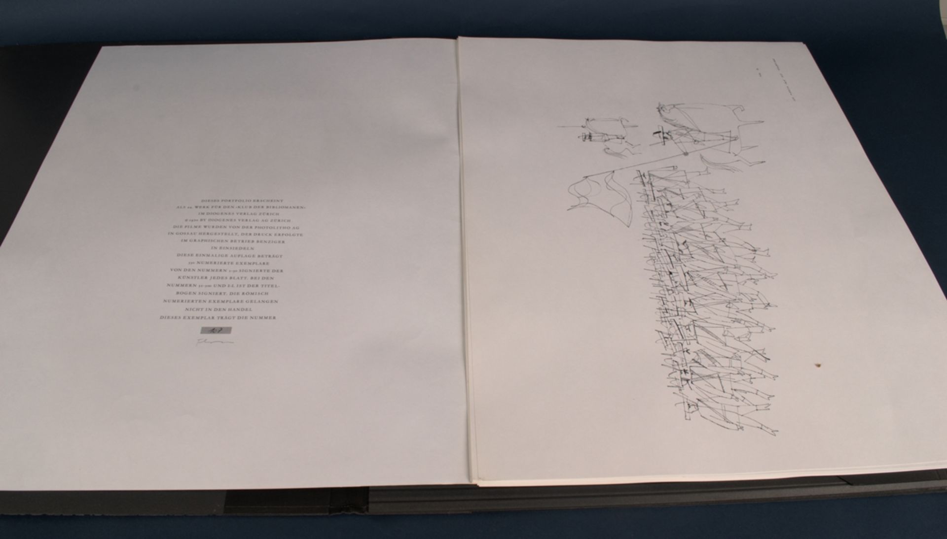 "DIOGENES PORTFOLIO II" - in limitierter Auflage erschienenes Mappenwerk des Paul Flora (1922 - - Image 3 of 4