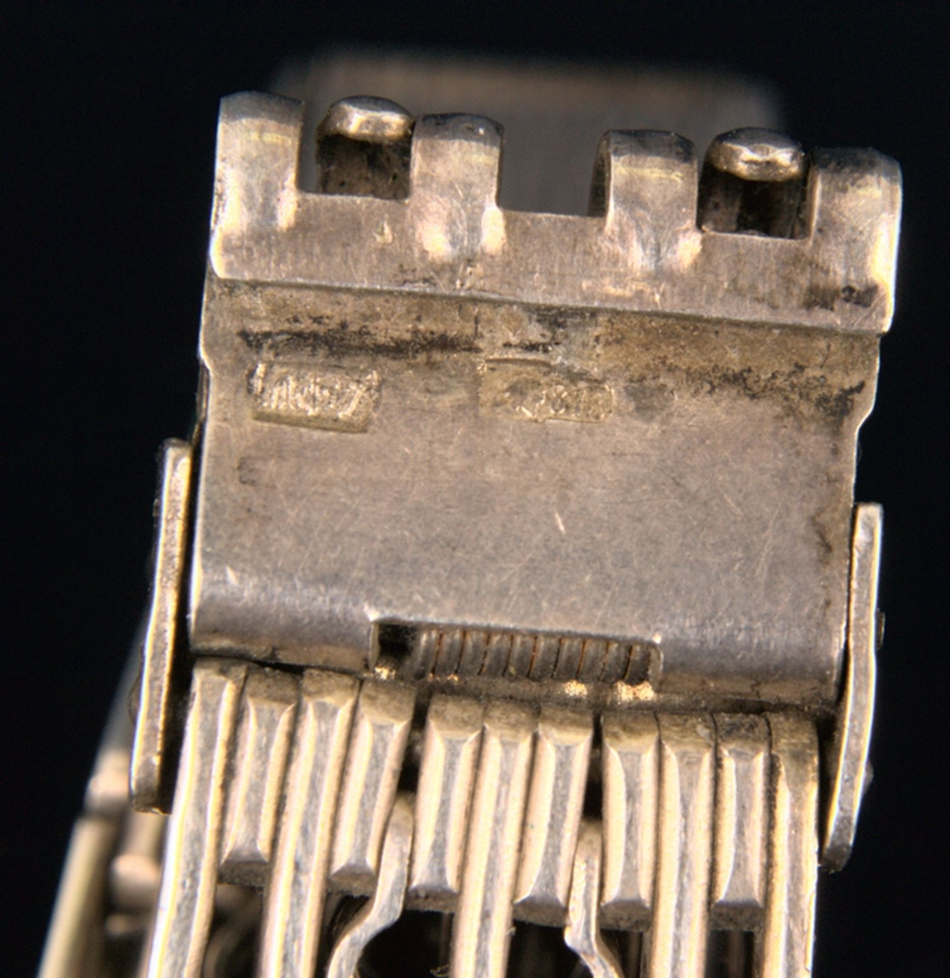 Russisches Armband für eine Herrenarmbanduhr, mehrgliedriges, teilweise durchbrochen gearbeitetes - Image 8 of 11