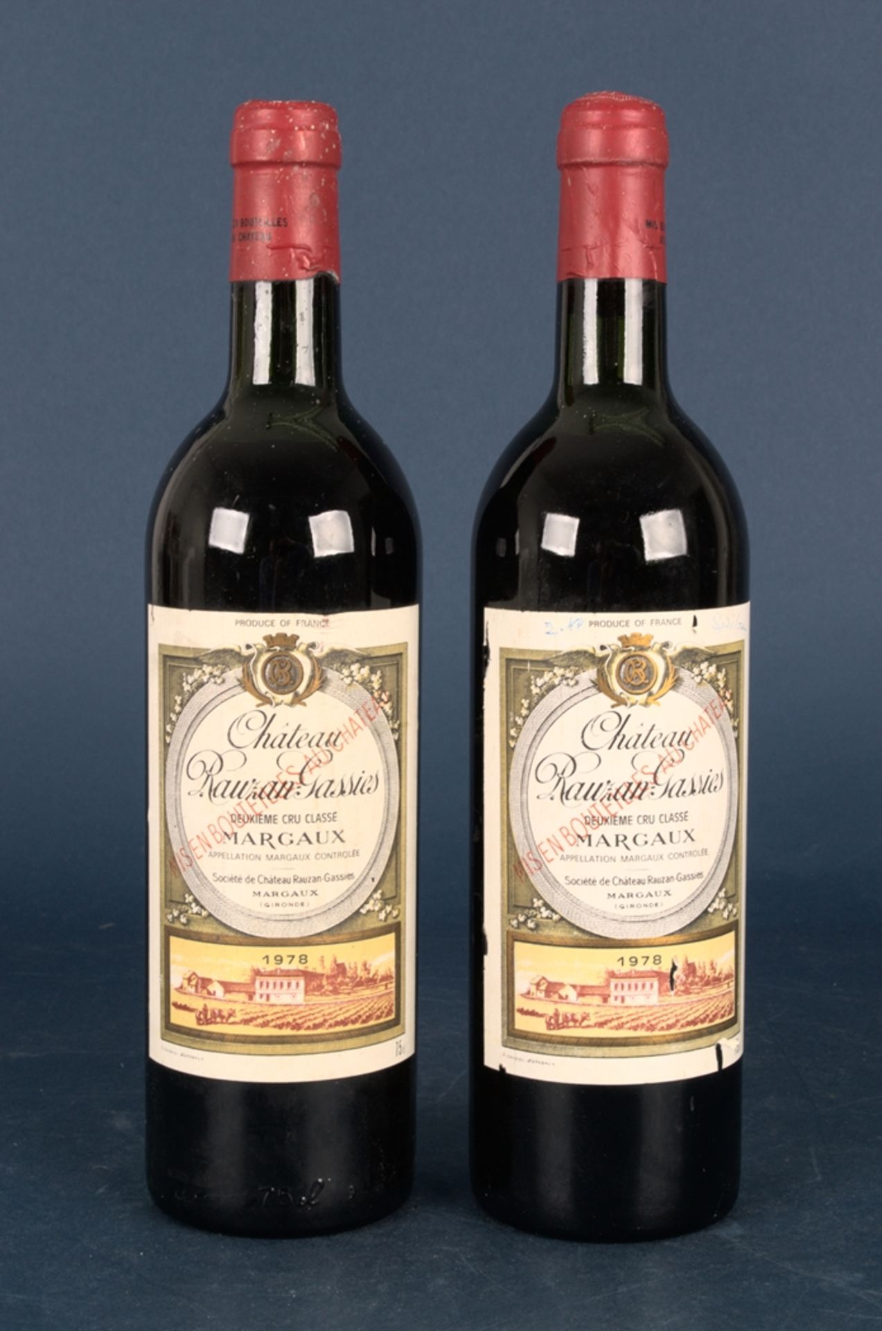 2 Flaschen Rotwein 1978er "Chateau Rauzan Gassies", 2eme Grand Cru Classe Margaux Bordeaux. - Bild 2 aus 9