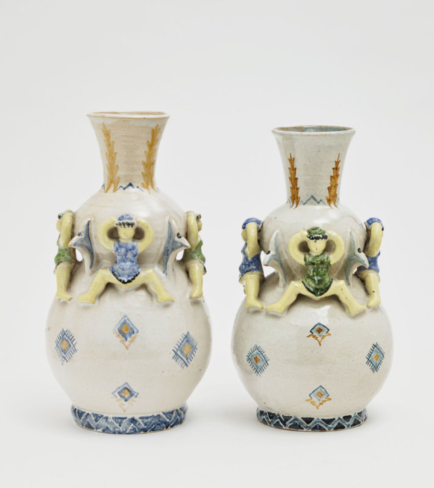 A pair of vases