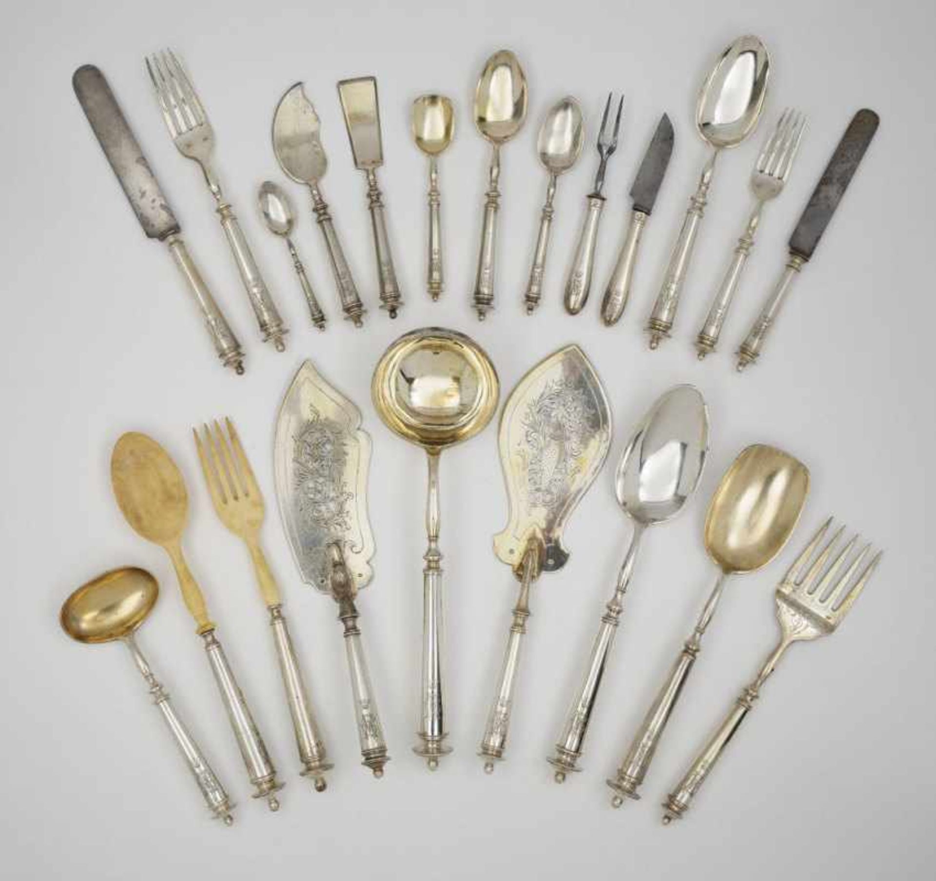 Cutlery for six people, 65 pieces