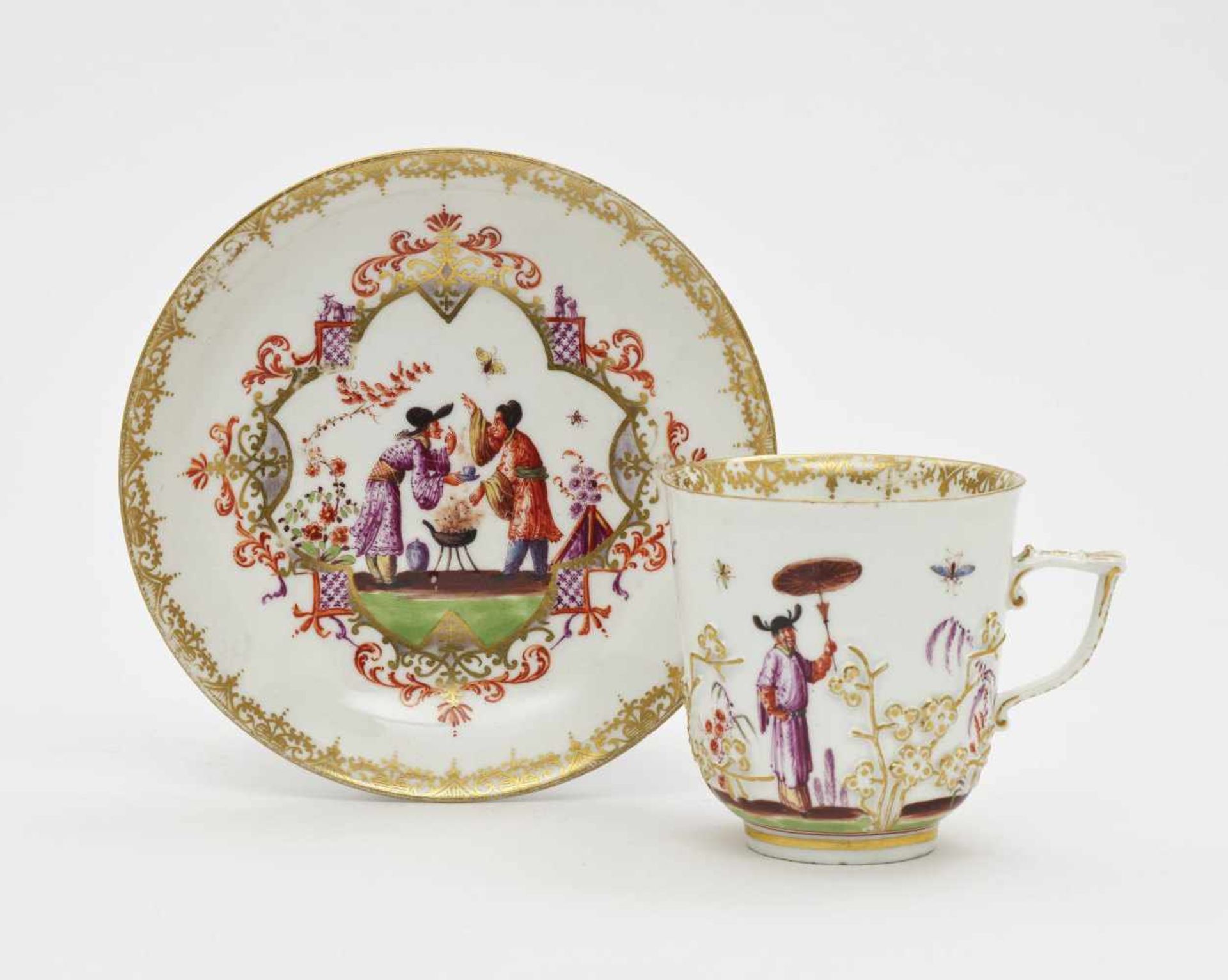 A cup and saucer