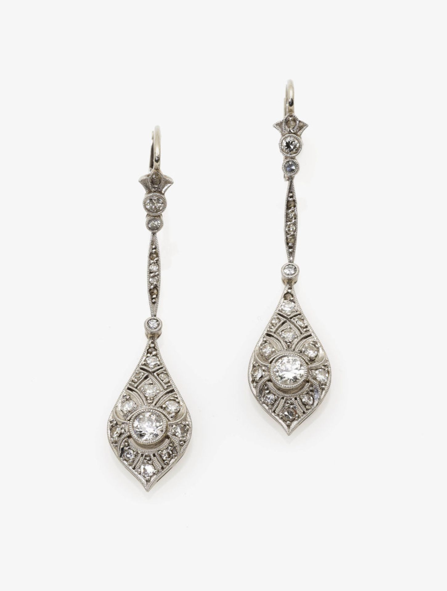 A Pair of Diamond Earrings