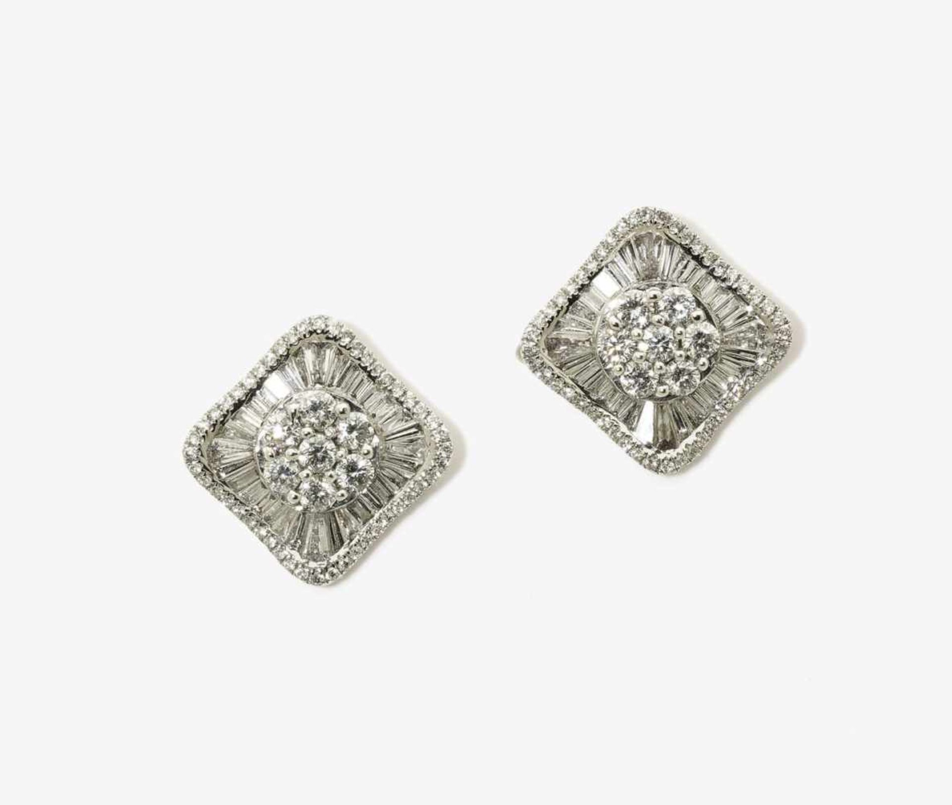 A Pair of Diamond Earrings