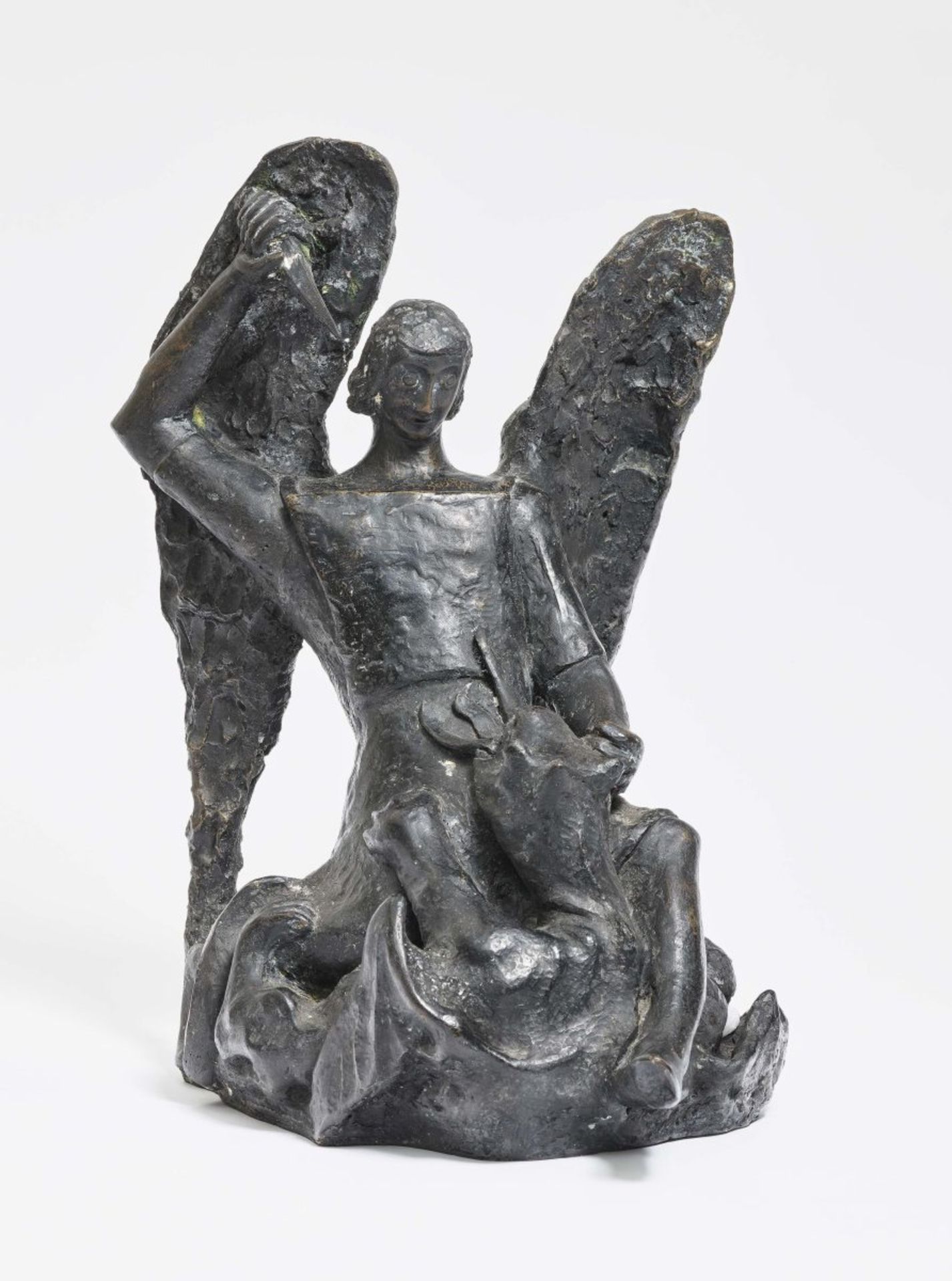 Ottolenghi-Wedekind, Herta1885 - 1953Der heilige Georg mit dem Drachen. 1938Bronze, dunkelbraun