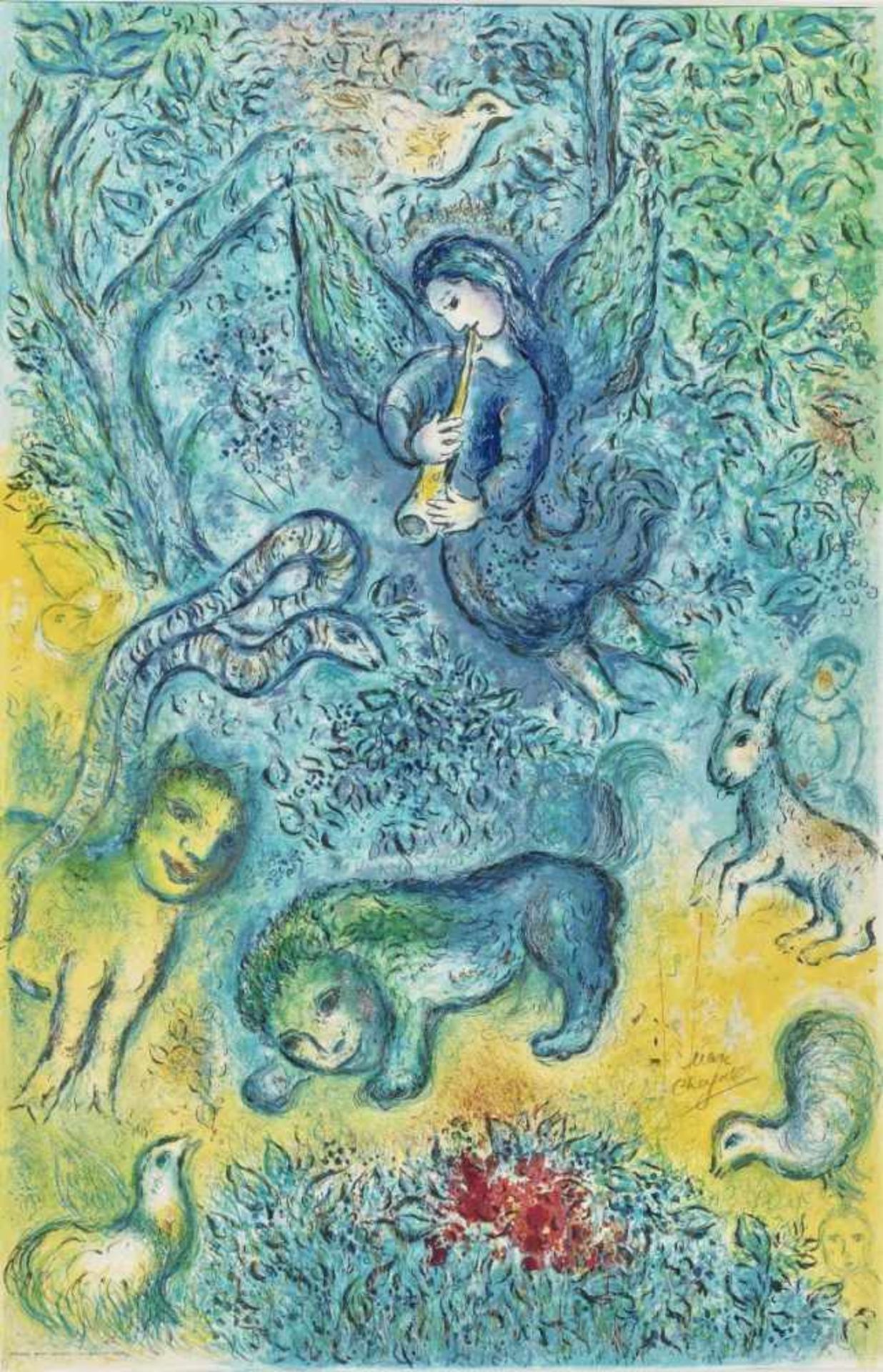 Chagall, Marc1887 Witebsk - 1985 St. Paul de VenceDie Zauberflöte. 1967 Farblithographie auf glattem