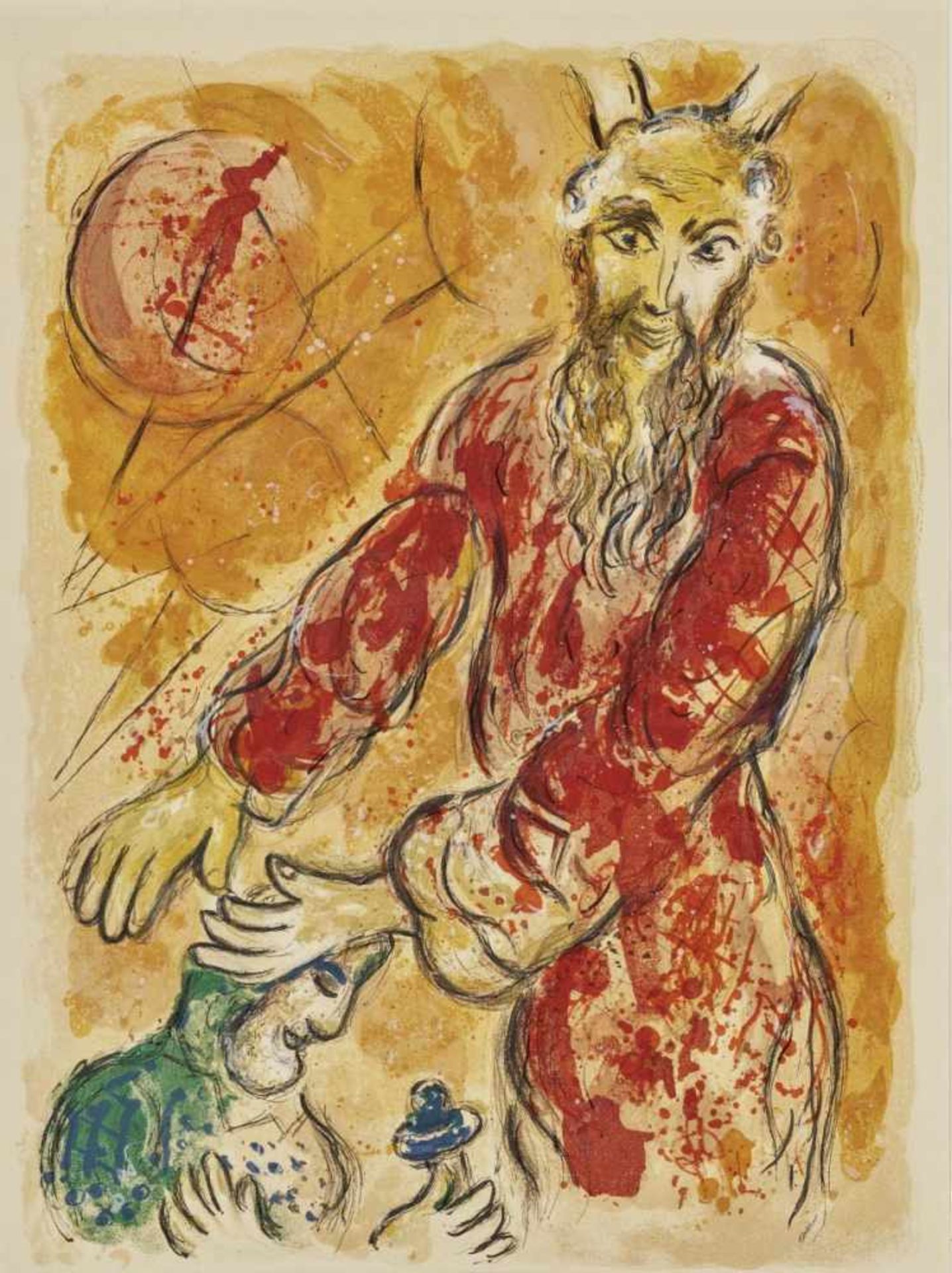 Chagall, Marc1887 Witebsk - 1985 St. Paul de VenceDavid mit der Harfe. The story of the Exodus (