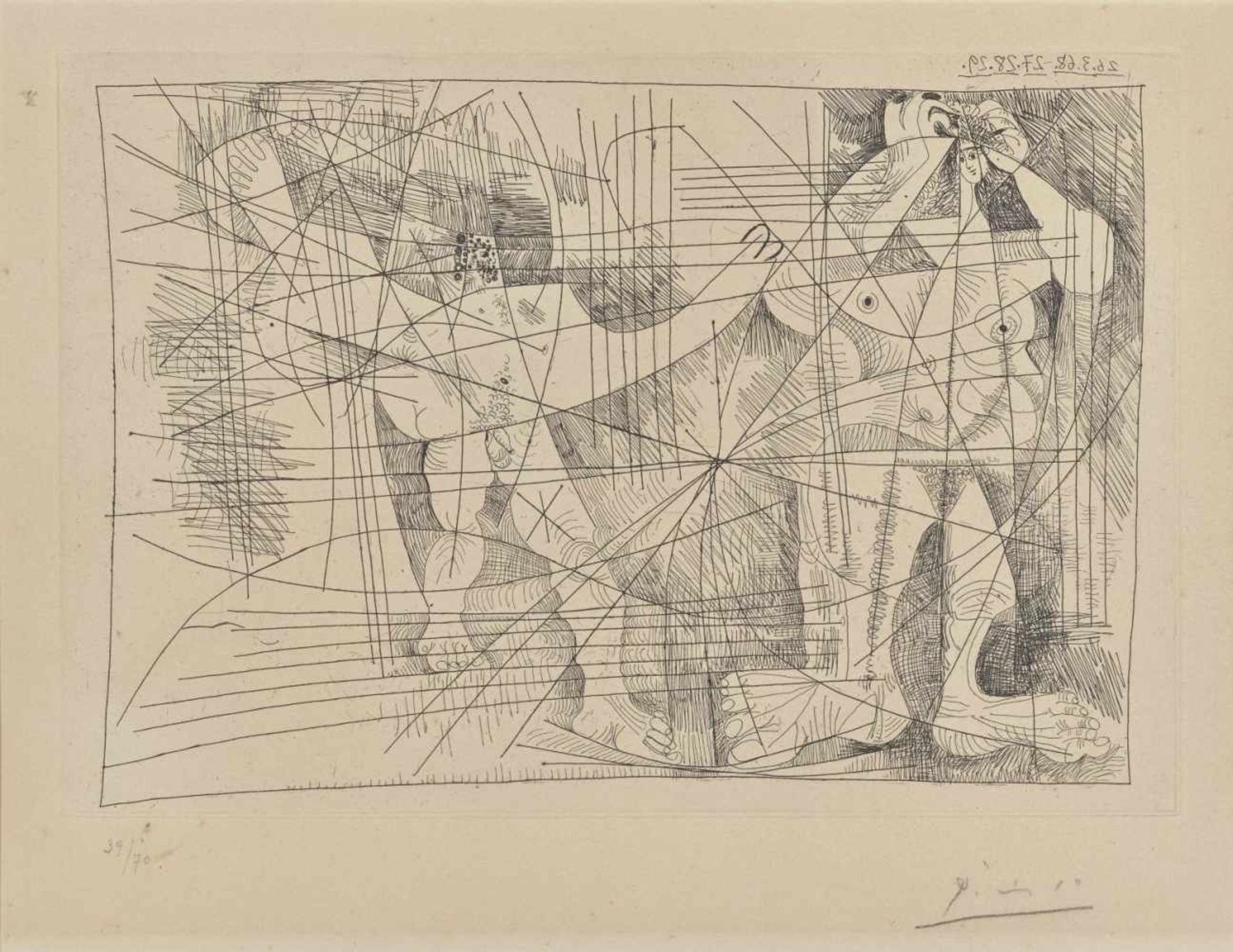 Picasso, Pablo1881 Malaga - 1973 MouginsLa Magie Quotidienne. 1968 Radierung auf Velin (Wz. LB) 22 x