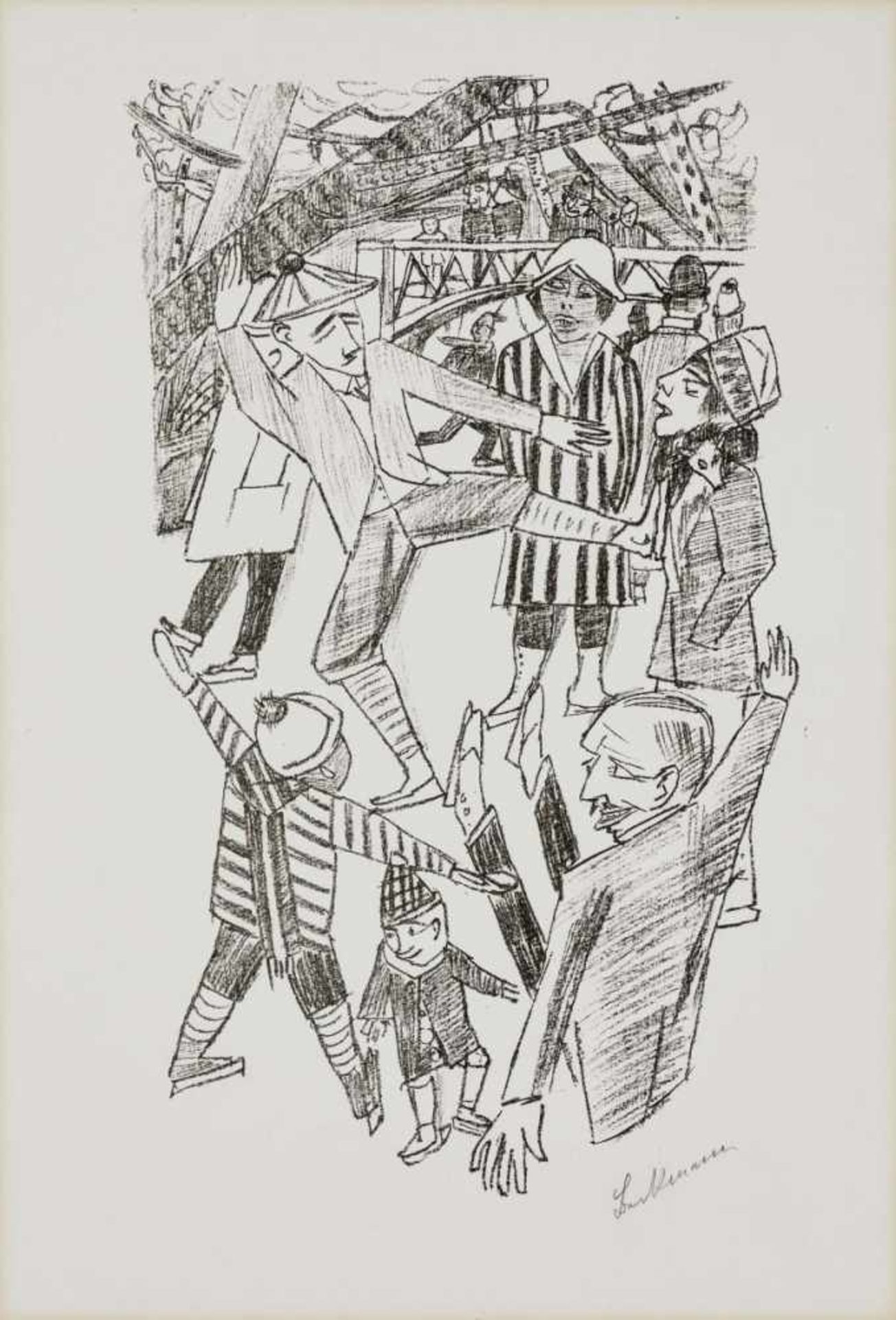 Beckmann, Max1884 Leipzig - 1950 New YorkEislauf. 1922 Lithographie auf Bütten 41 x 24 cm (70,5 x 53 - Bild 2 aus 2