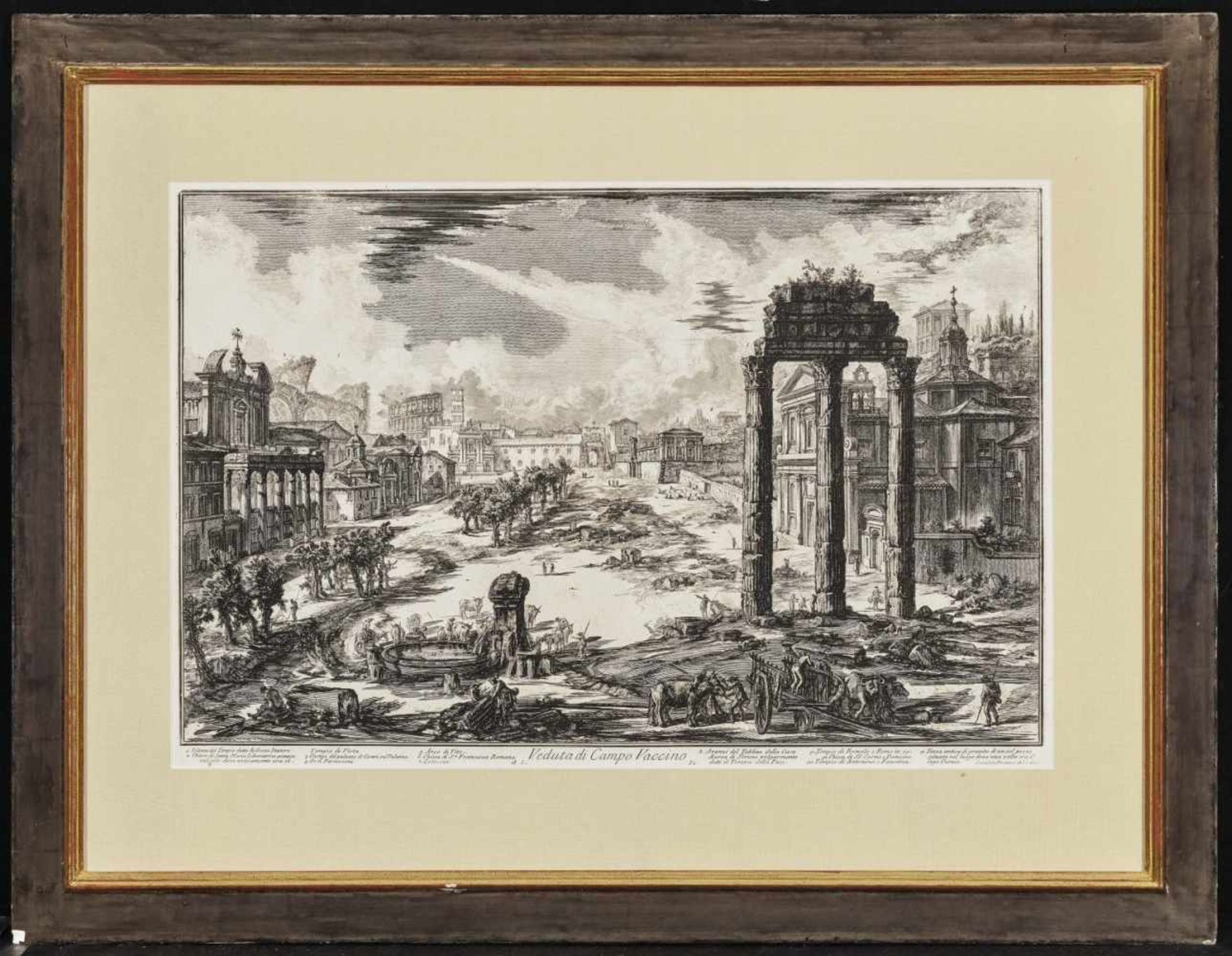 Piranesi, Giovanni Battista1720 Mogliano - 1778 Rom"Veduta di Campo Vaccino"1772 (Hind 100 II). - Image 2 of 2