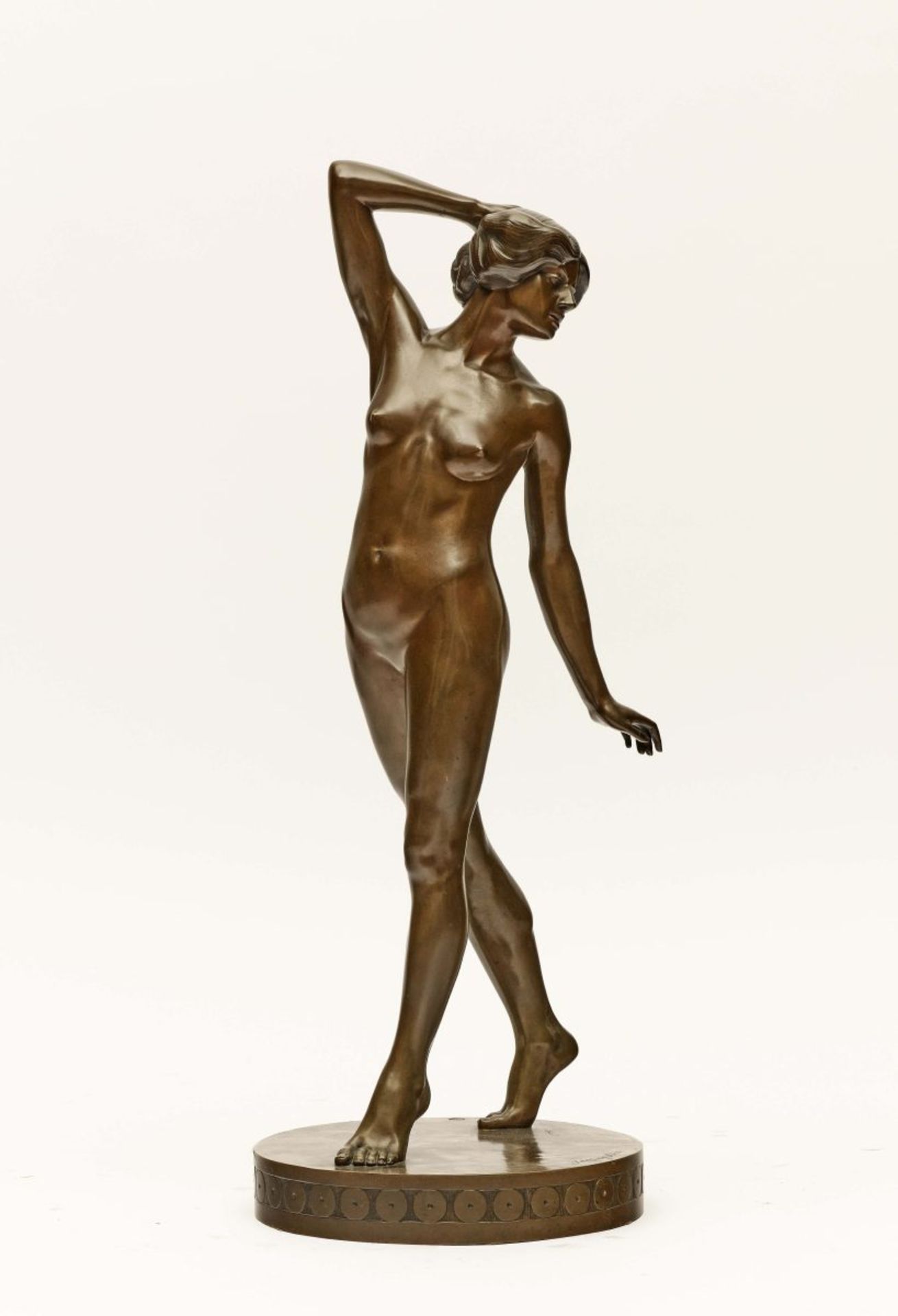 "Tanzender Frauenakt", 1930er JahreGerhard Schliepstein (1886 Braunschweig - 1963 Berlin) Bronze,