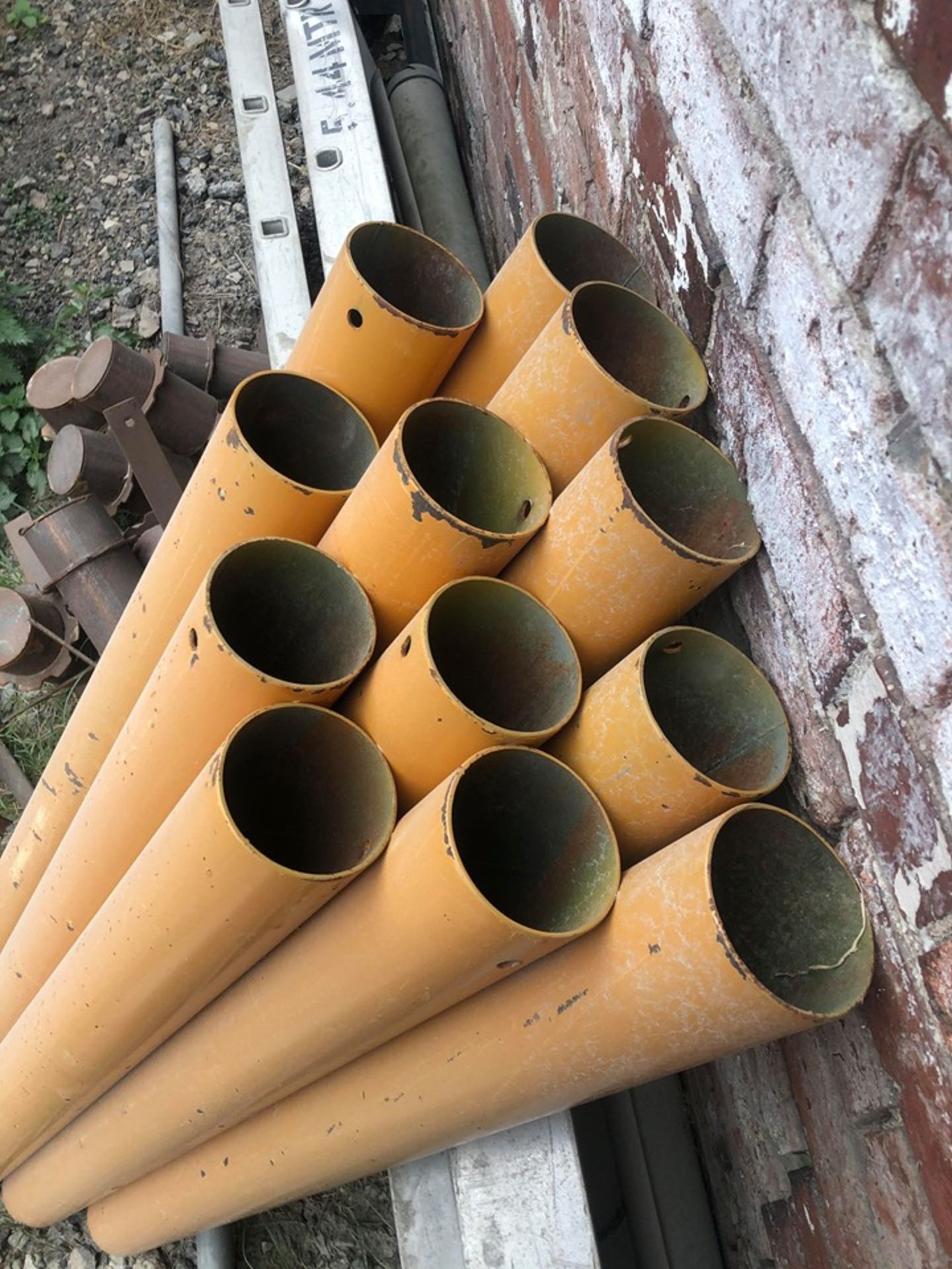 BOLLARDS, COMPLETE WITH SOCKETS READY TO CONCRETE IN