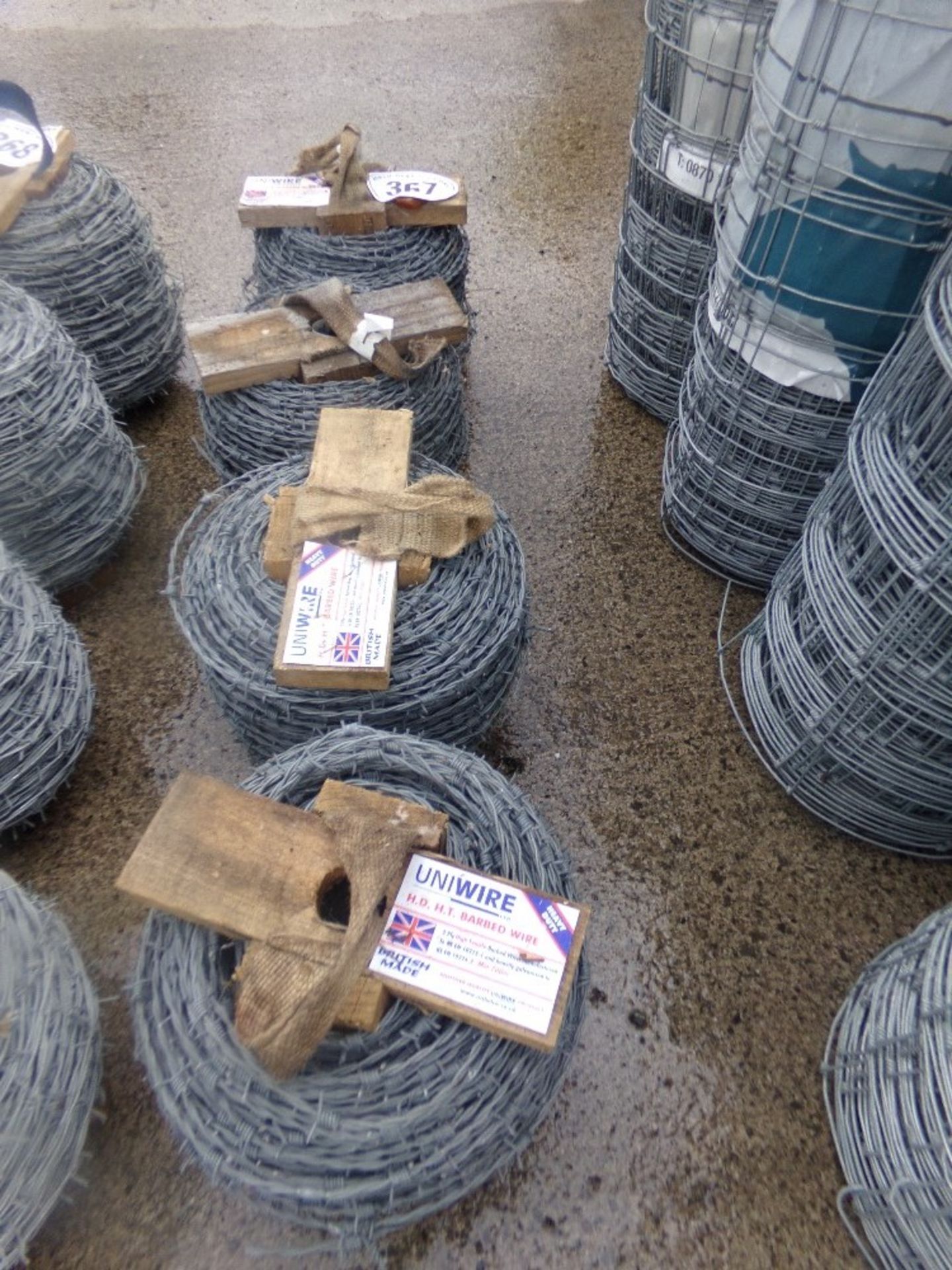 4 X 200M REELS BARBED WIRE