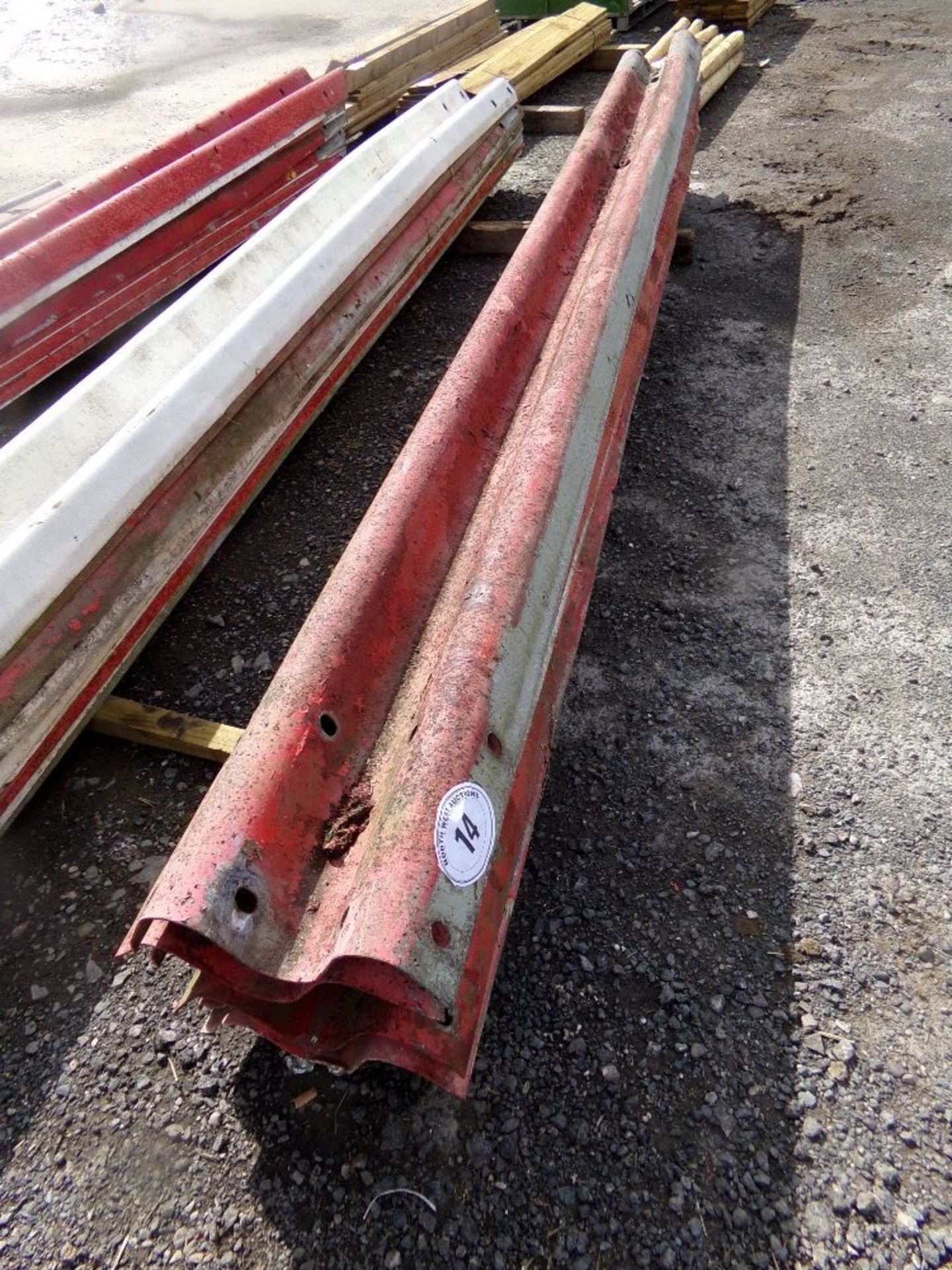 10 CRASH BARRIERS 11.5FT LONG APPROX (+V