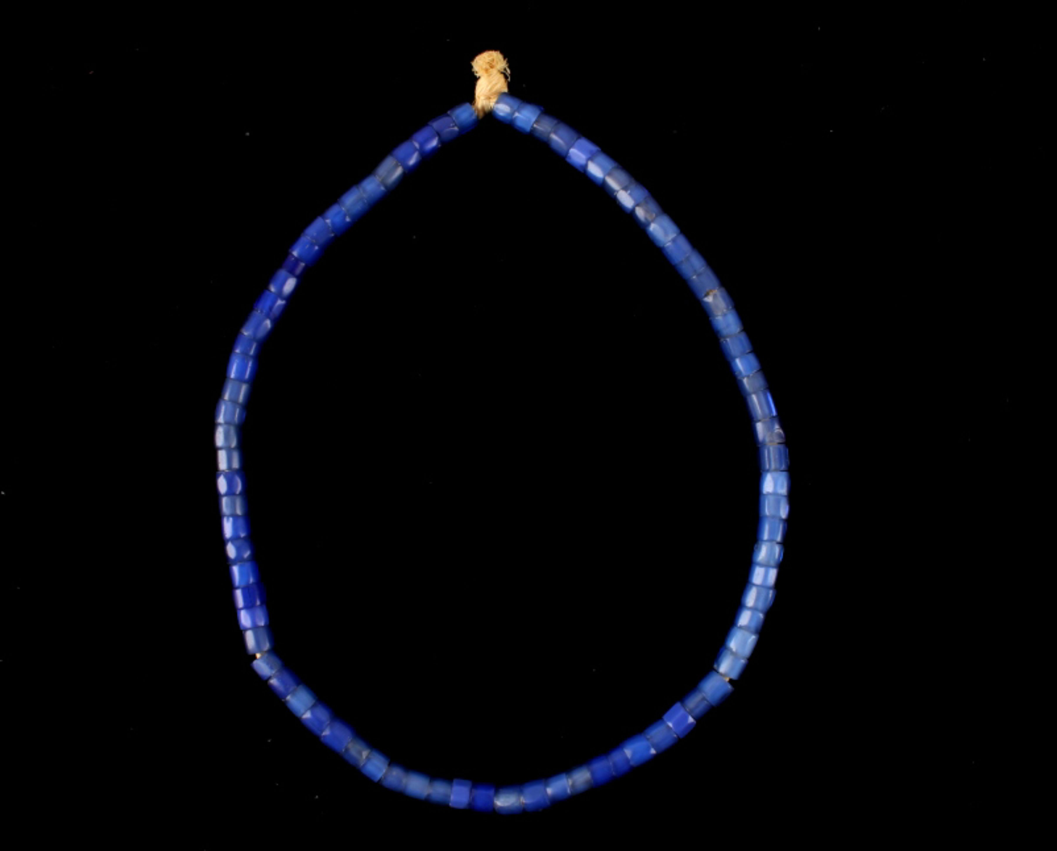 African Cobalt Glass Trade Bead Necklaces - Image 2 of 17
