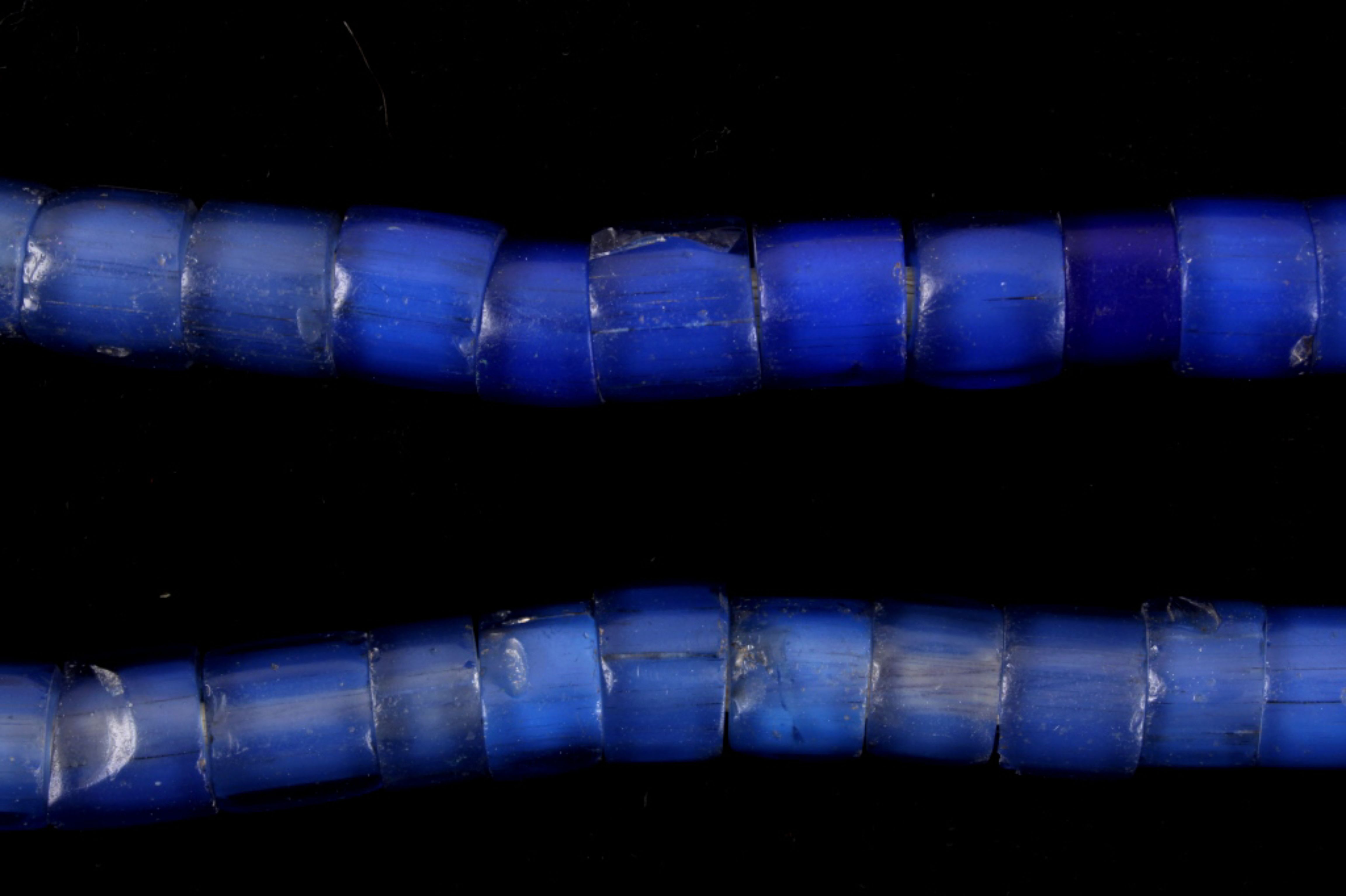 African Cobalt Glass Trade Bead Necklaces - Image 6 of 17
