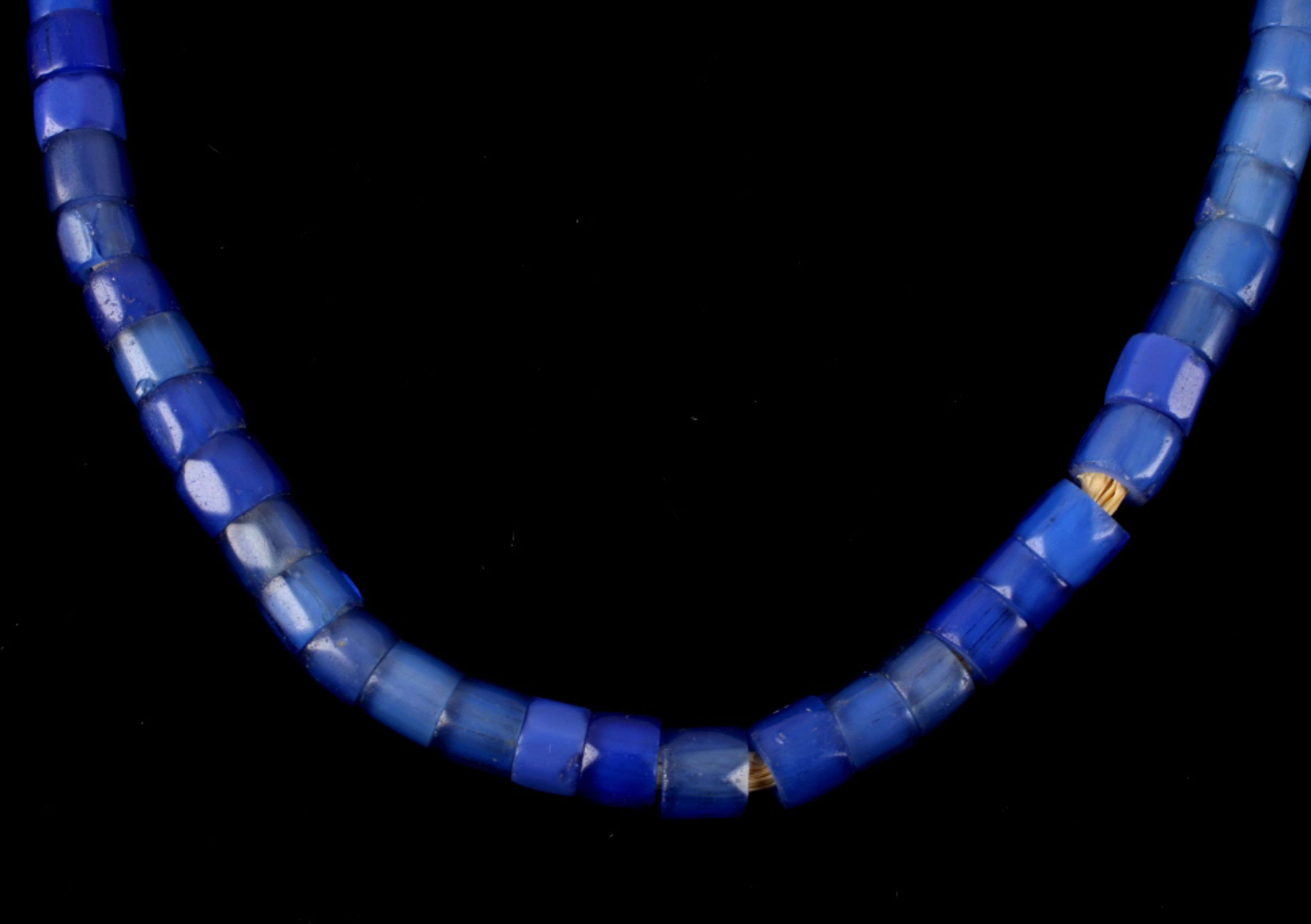 African Cobalt Glass Trade Bead Necklaces - Image 4 of 17