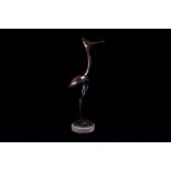 Abstract Egret Bronze Sculpture