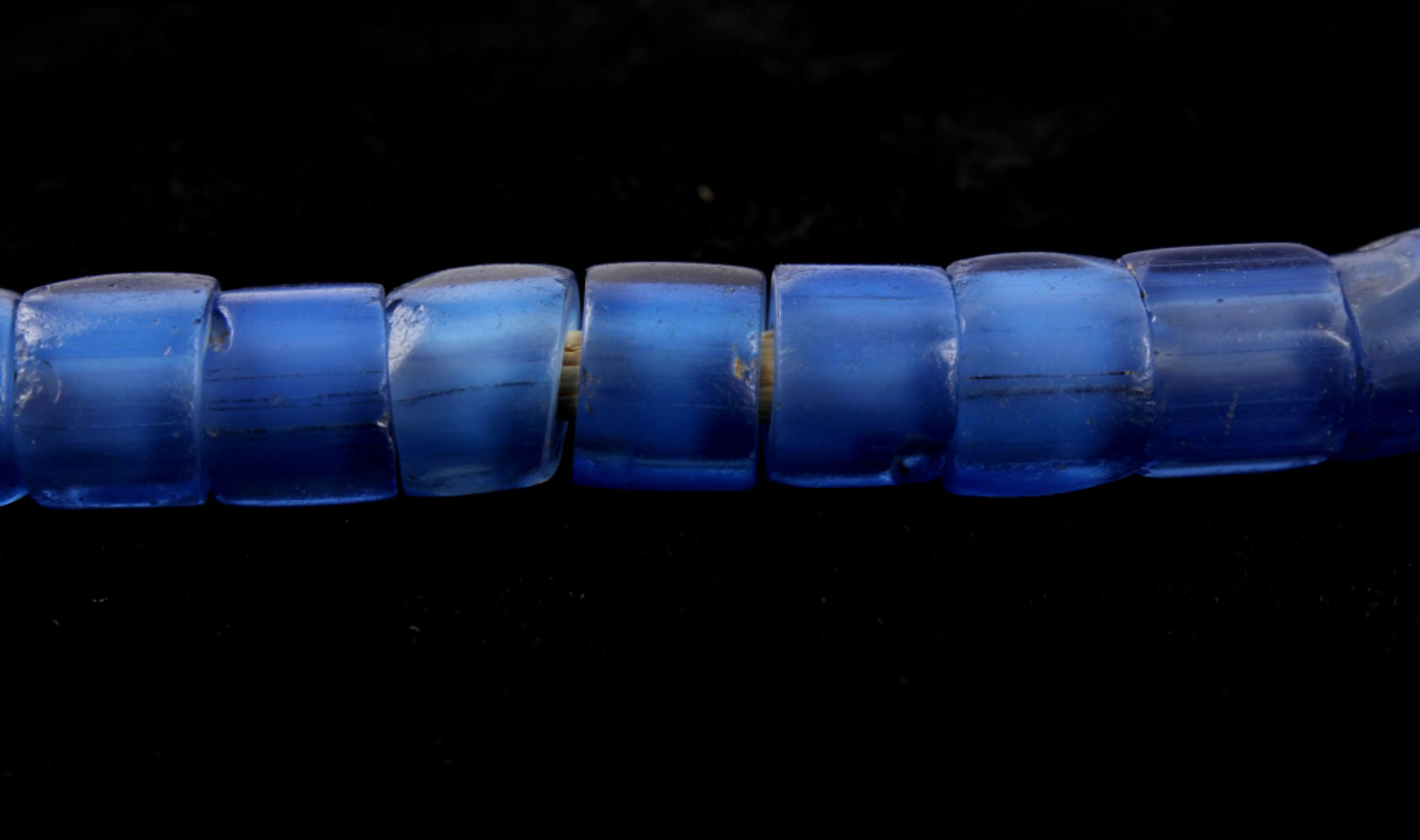 African Cobalt Glass Trade Bead Necklaces - Image 9 of 17