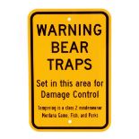 Montana Game, Fish, & Parks Bear Trap Sign