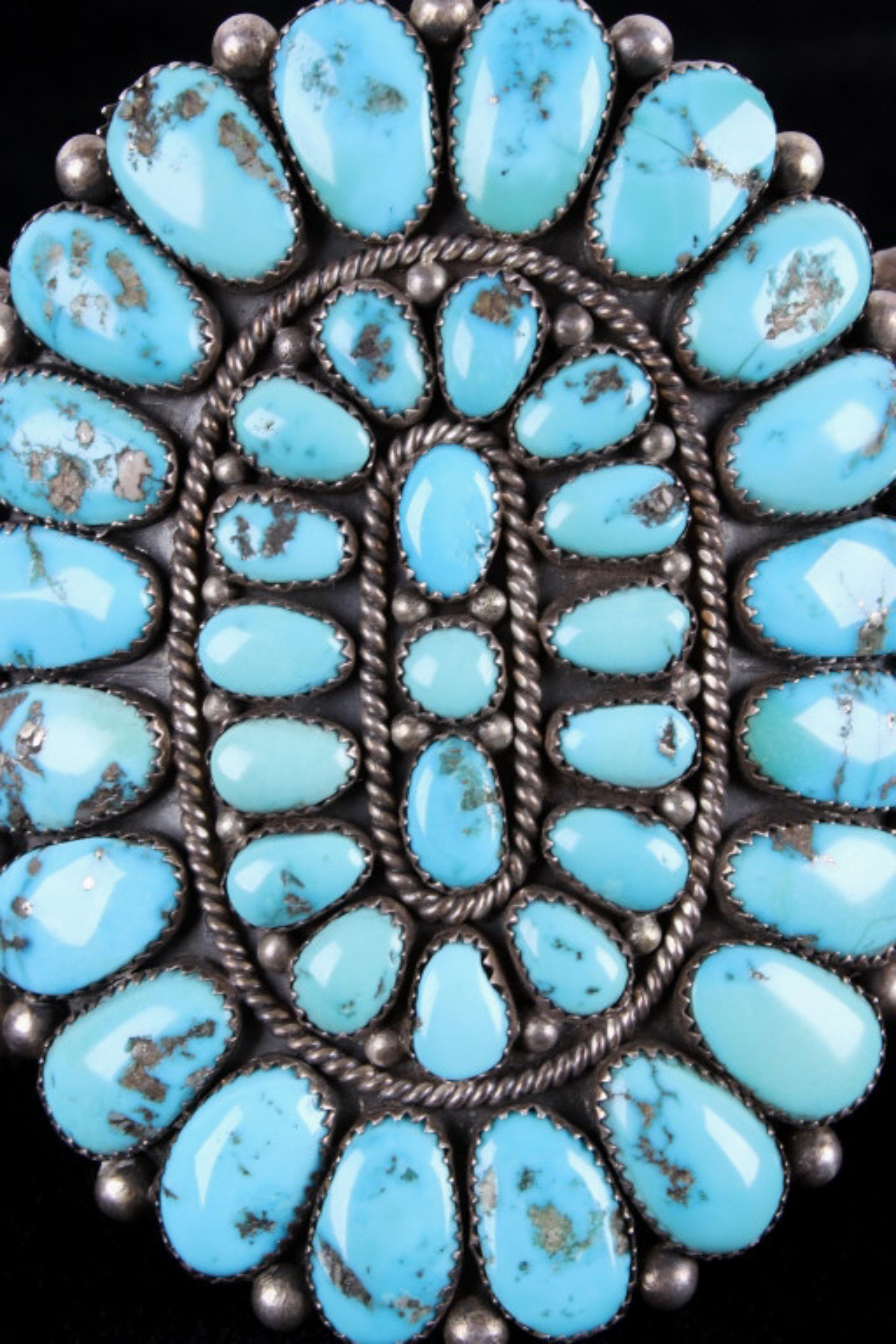 Navajo D.K. Lister Morenci Turquoise Sterling Cuff - Image 6 of 9