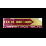 Johnson-Bungay Fuel Co. Coal Bargains Sign