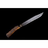 J Russell Co Green River Works Antler Handle Knife