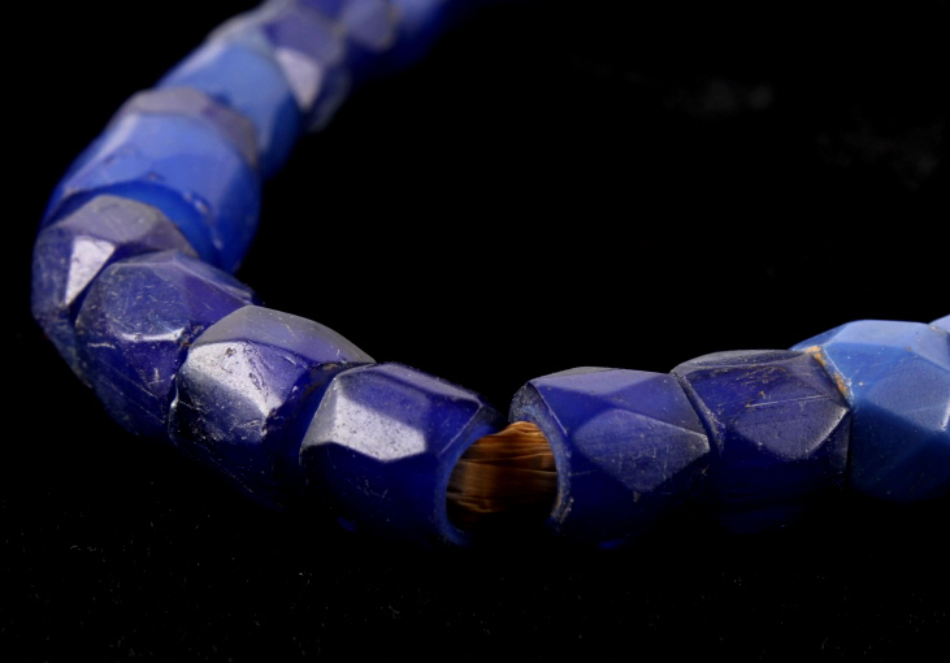 African Cobalt Glass Trade Bead Necklaces - Image 16 of 17