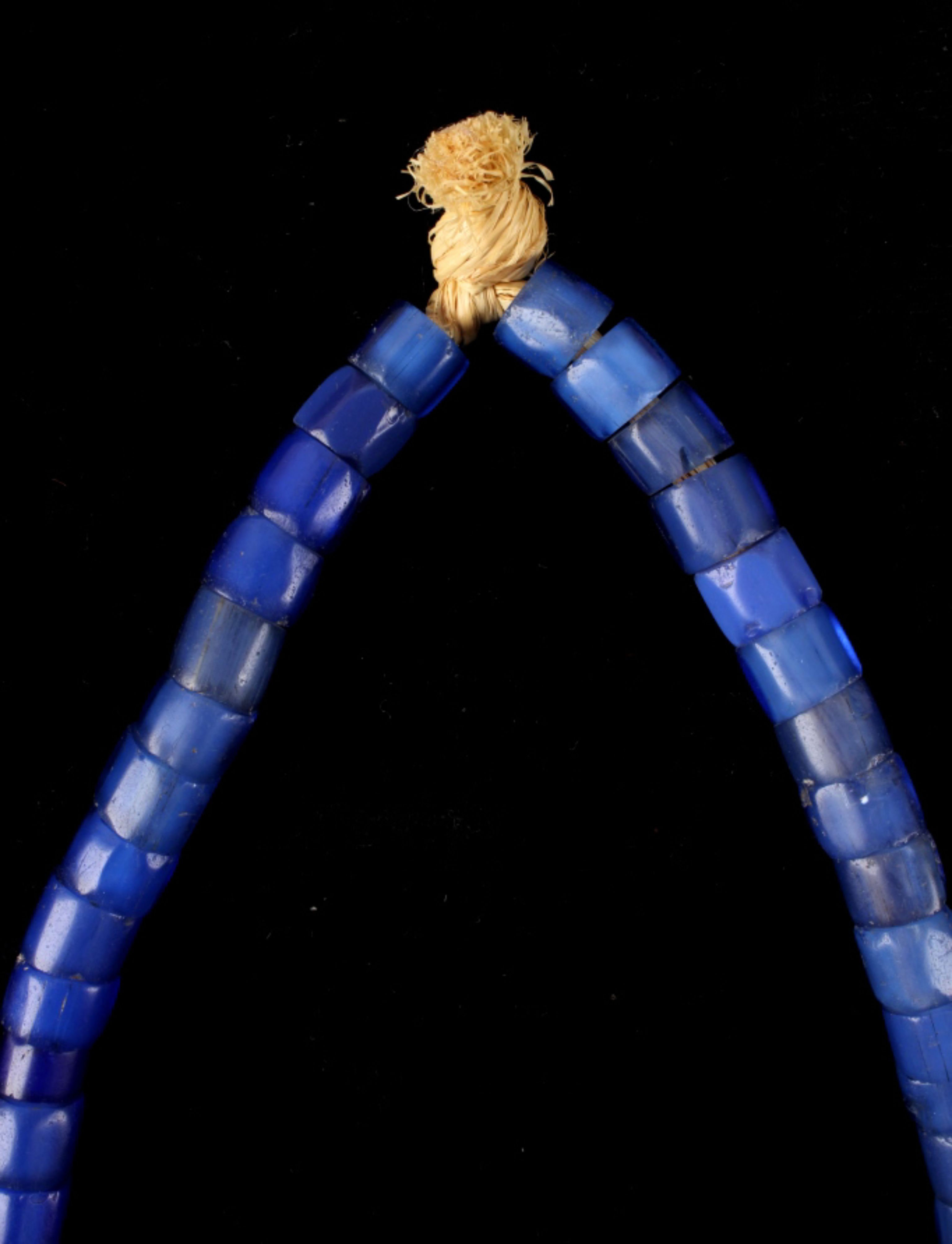 African Cobalt Glass Trade Bead Necklaces - Image 3 of 17